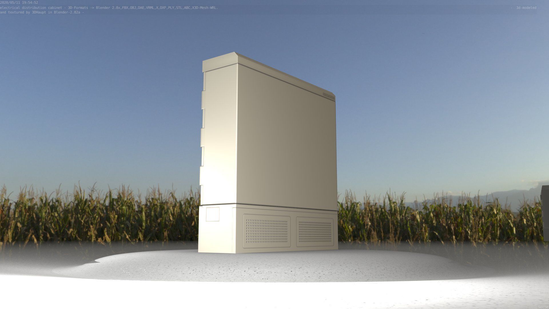 Electrical Distribution Cabinet 20 Low-poly 3D model_49