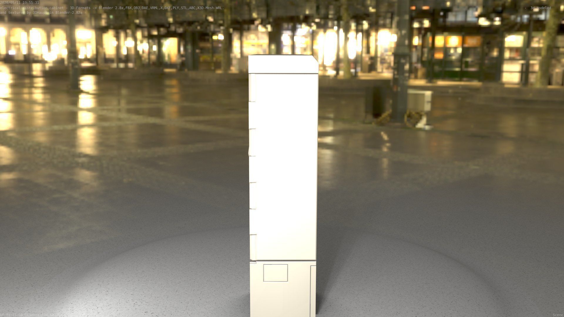 Electrical Distribution Cabinet 20 Low-poly 3D model_92