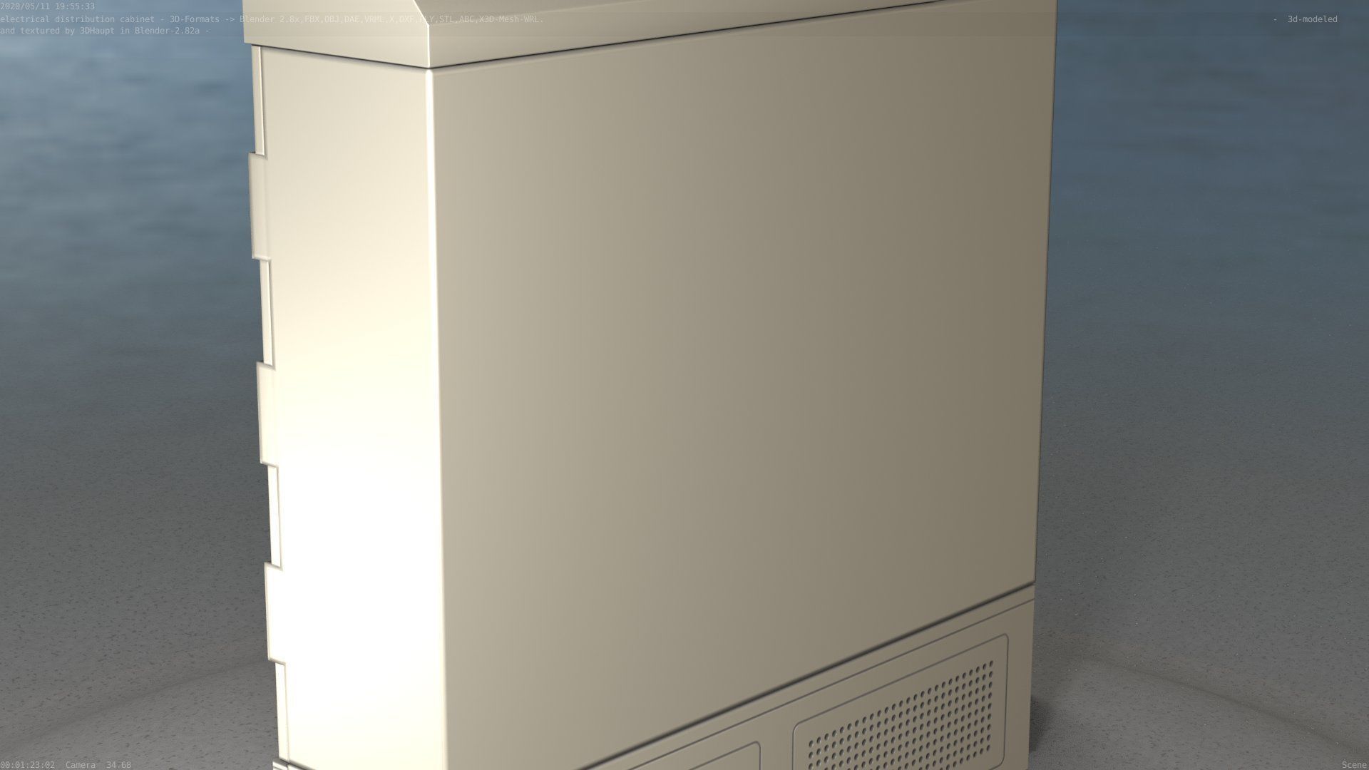 Electrical Distribution Cabinet 20 Low-poly 3D model_94