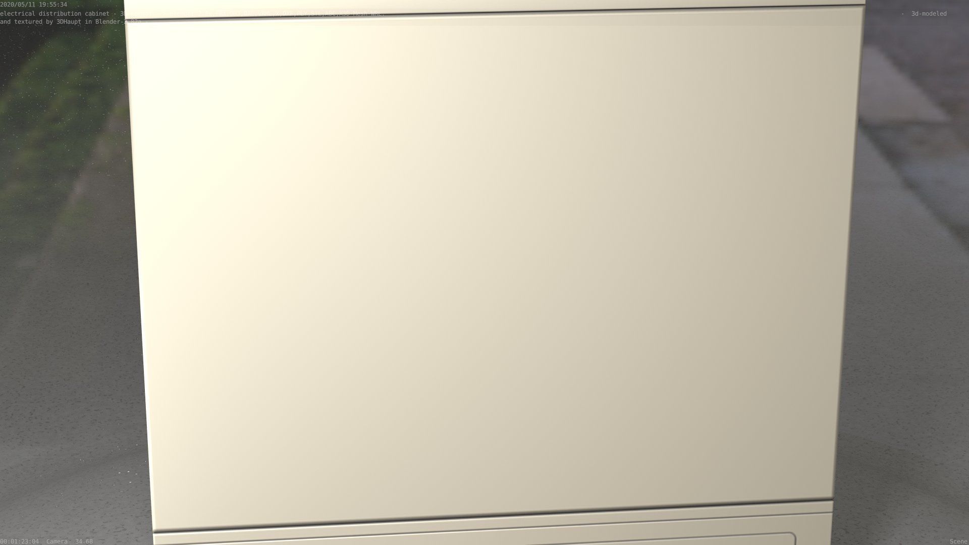 Electrical Distribution Cabinet 20 Low-poly 3D model_96