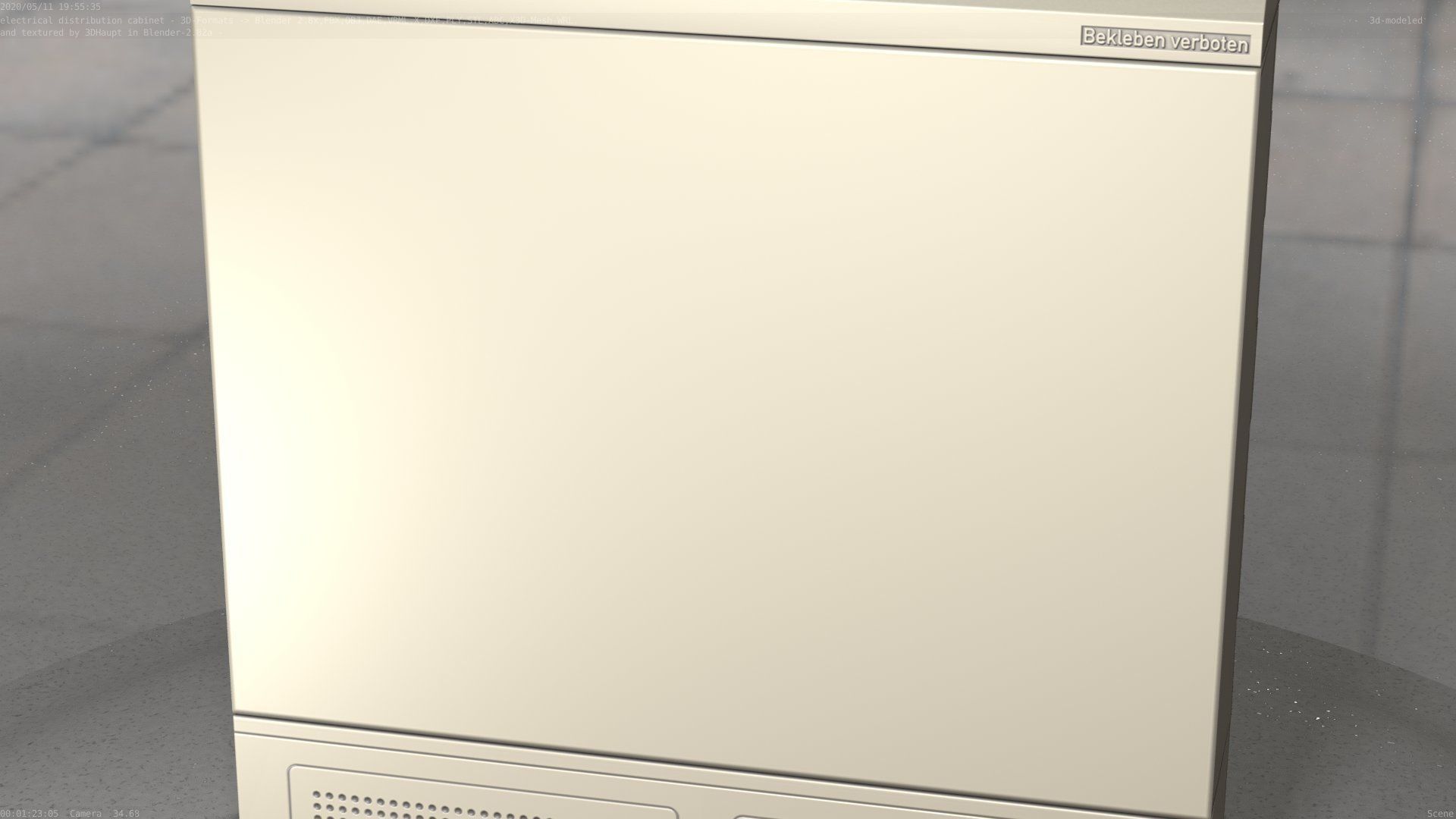 Electrical Distribution Cabinet 20 Low-poly 3D model_97