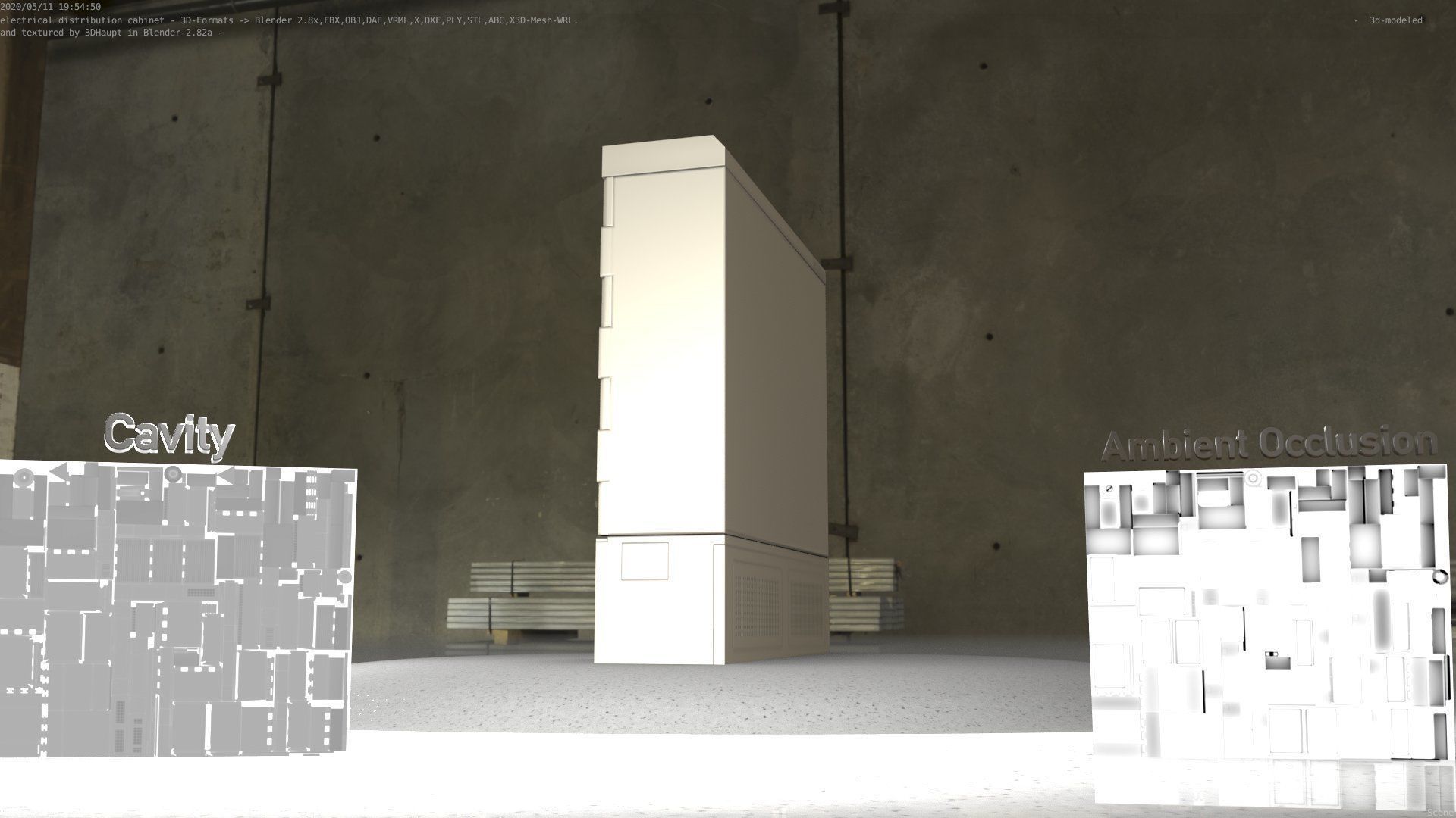 Electrical Distribution Cabinet 20 Low-poly 3D model_47