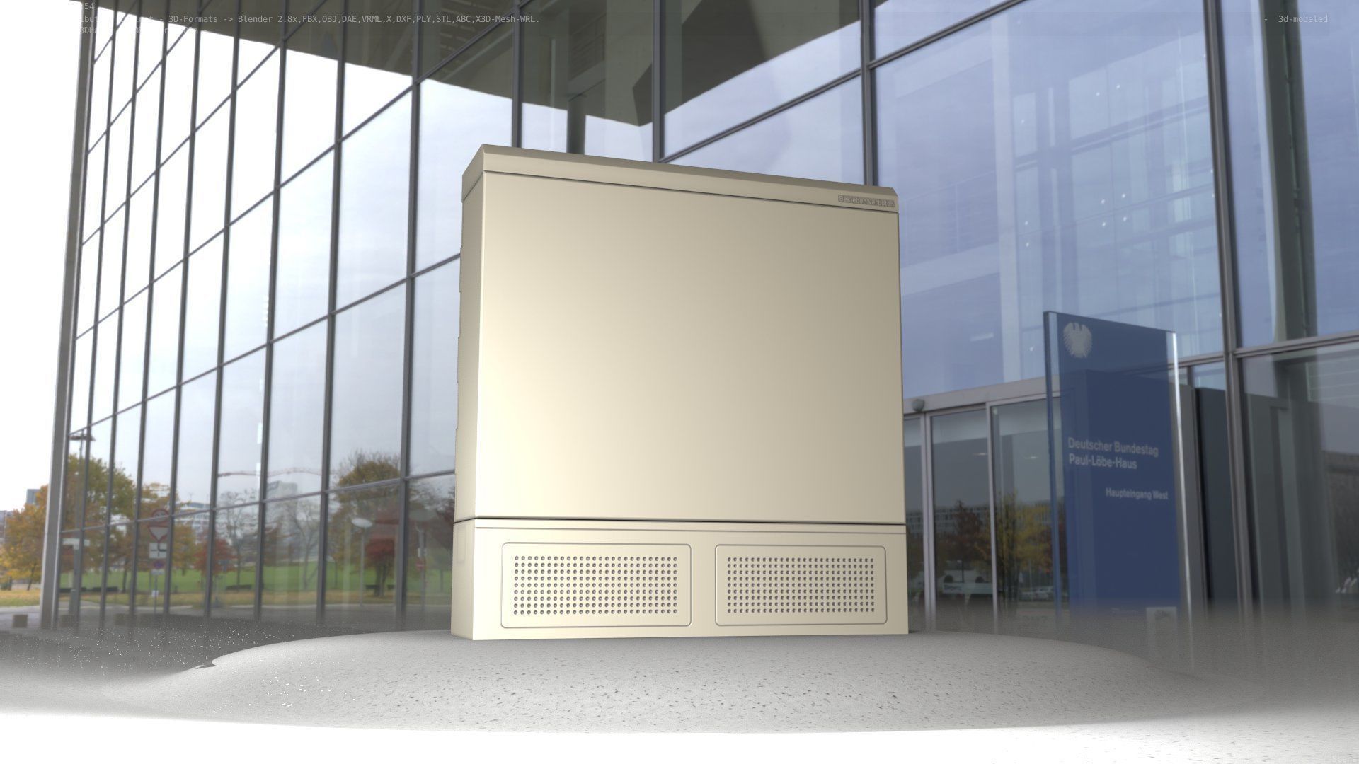 Electrical Distribution Cabinet 20 Low-poly 3D model_52