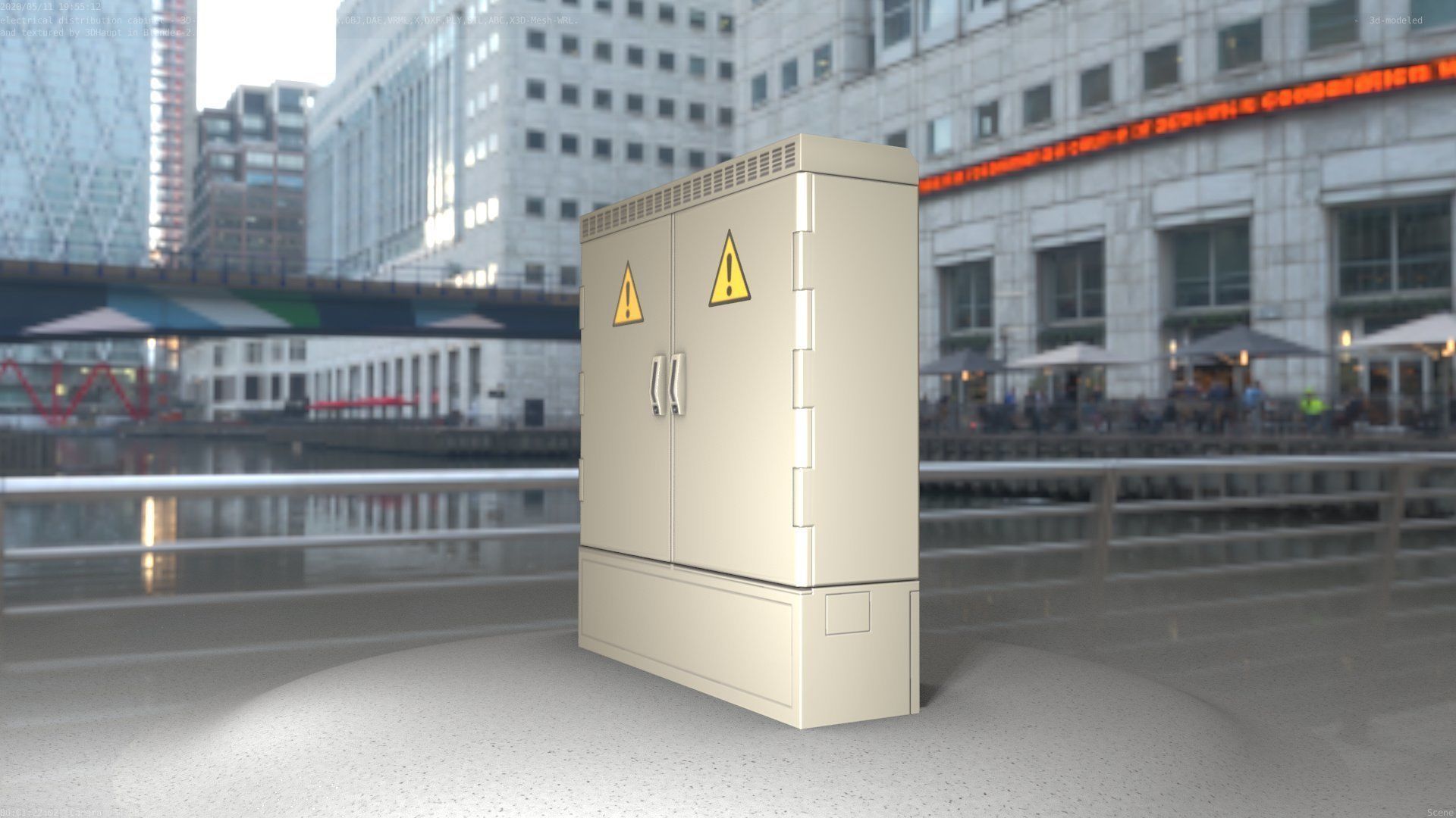 Electrical Distribution Cabinet 20 Low-poly 3D model_70