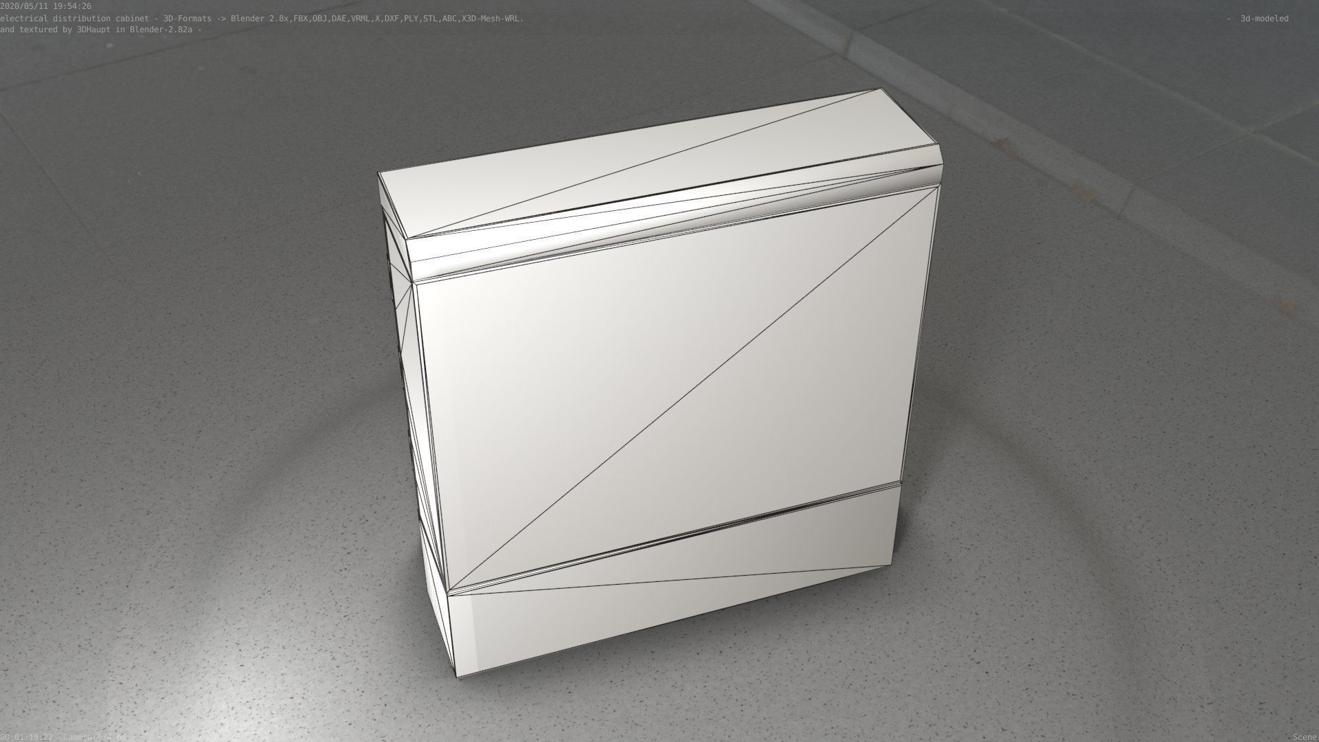 Electrical Distribution Cabinet 20 Low-poly 3D model_29