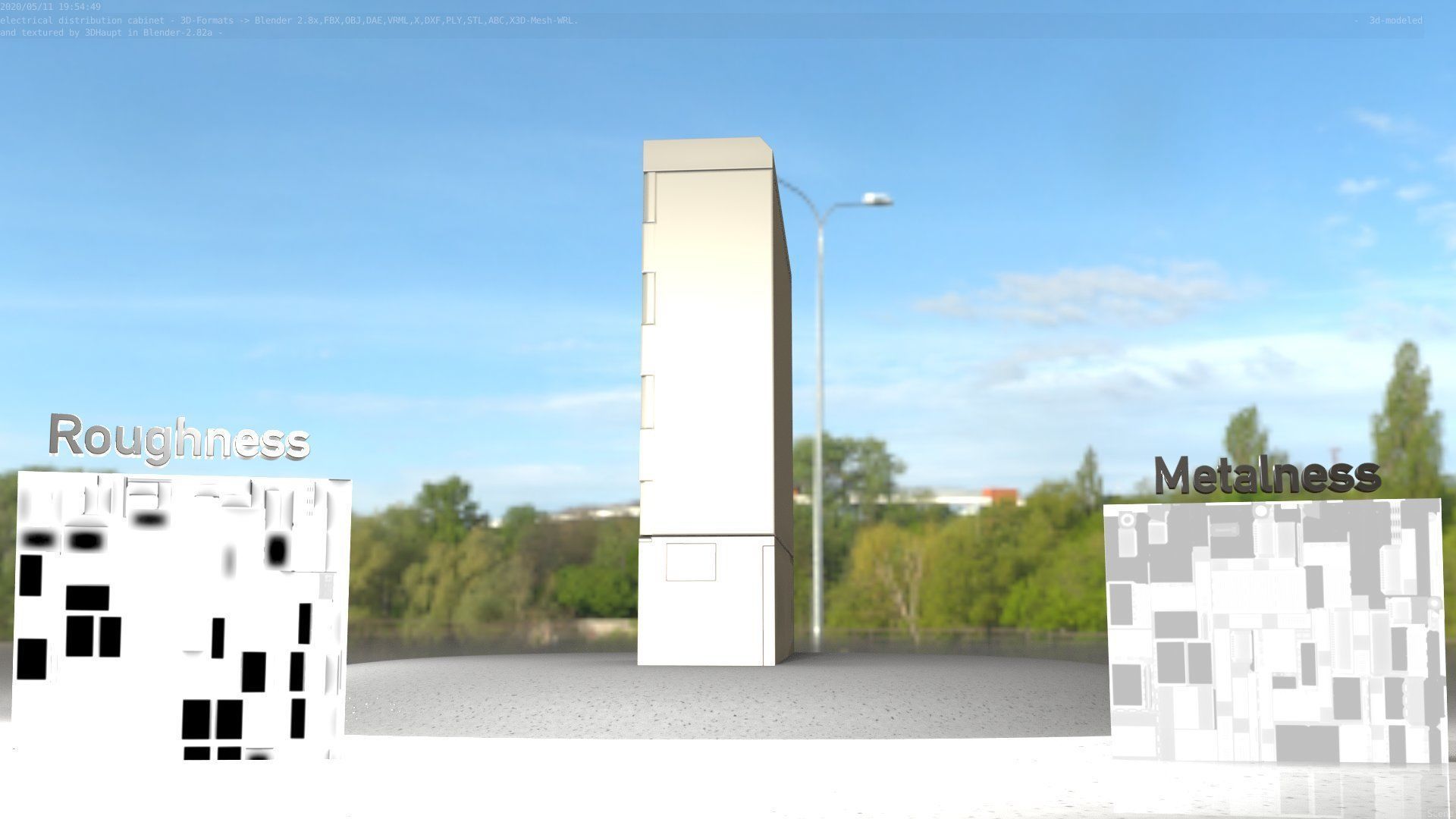 Electrical Distribution Cabinet 20 Low-poly 3D model_46