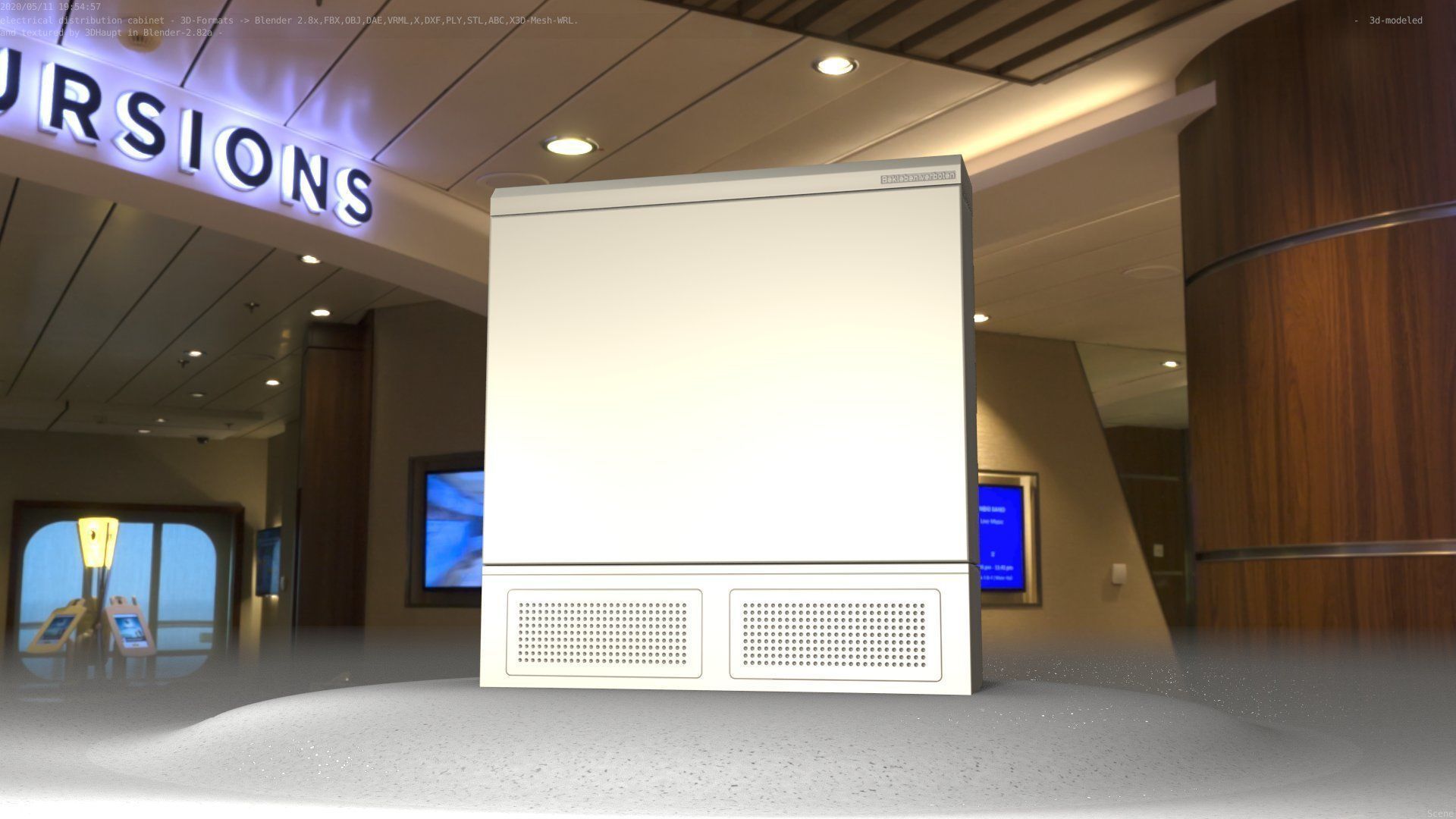 Electrical Distribution Cabinet 20 Low-poly 3D model_55
