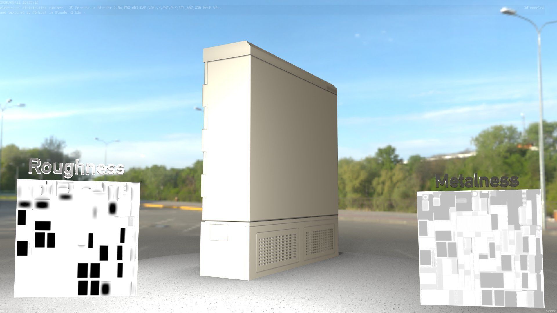 Electrical Distribution Cabinet 20 Low-poly 3D model_74