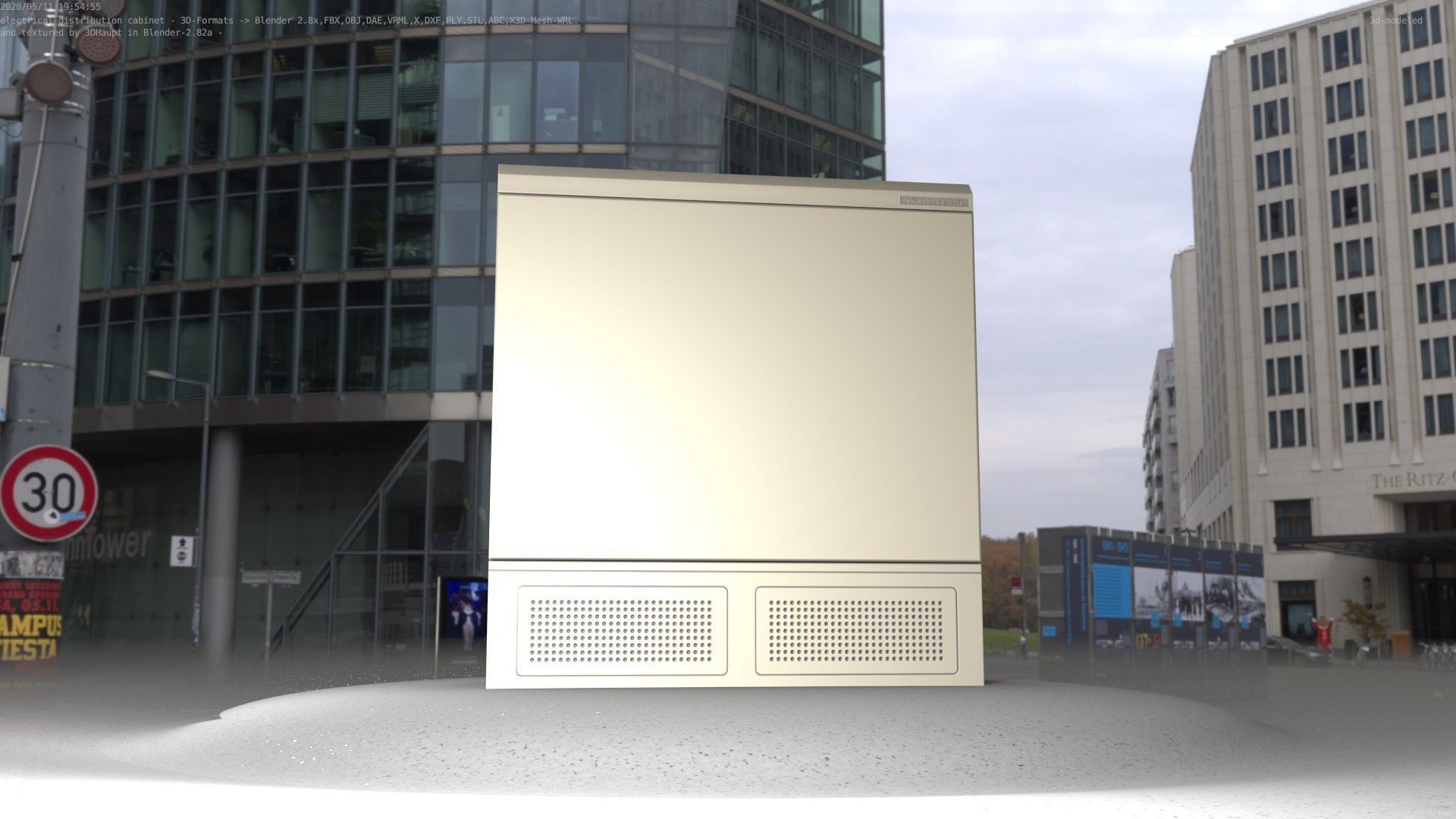 Electrical Distribution Cabinet 20 Low-poly 3D model_53