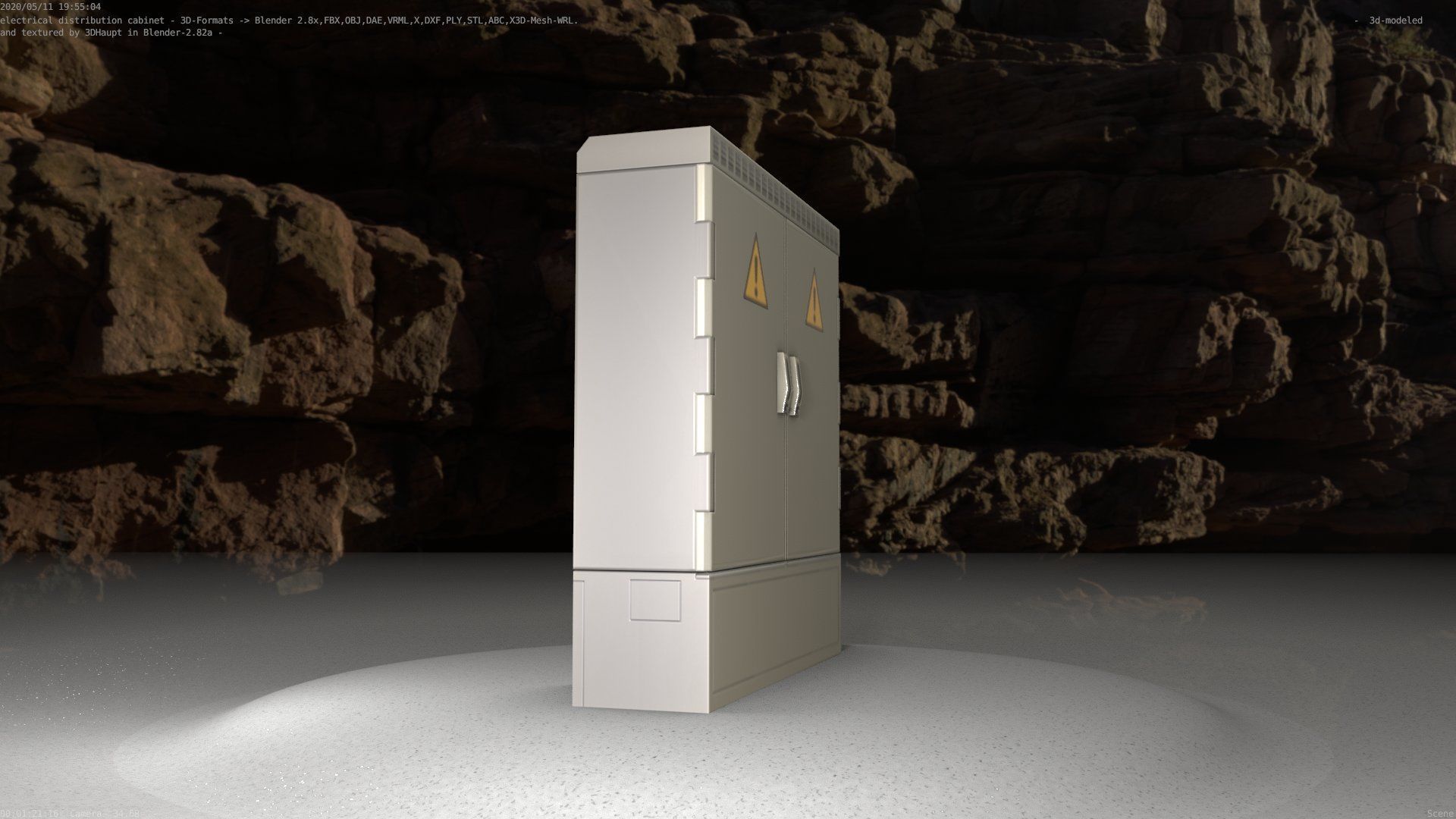 Electrical Distribution Cabinet 20 Low-poly 3D model_63