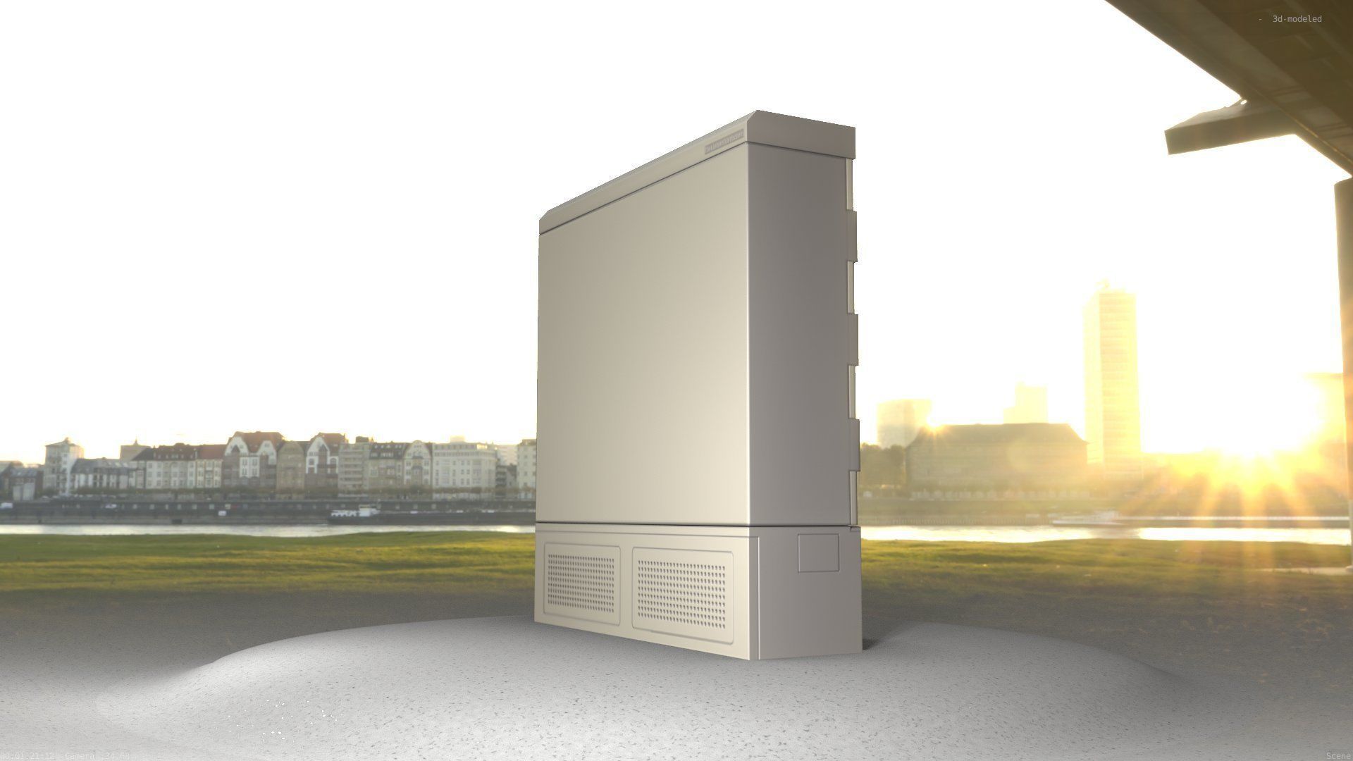 Electrical Distribution Cabinet 20 Low-poly 3D model_59