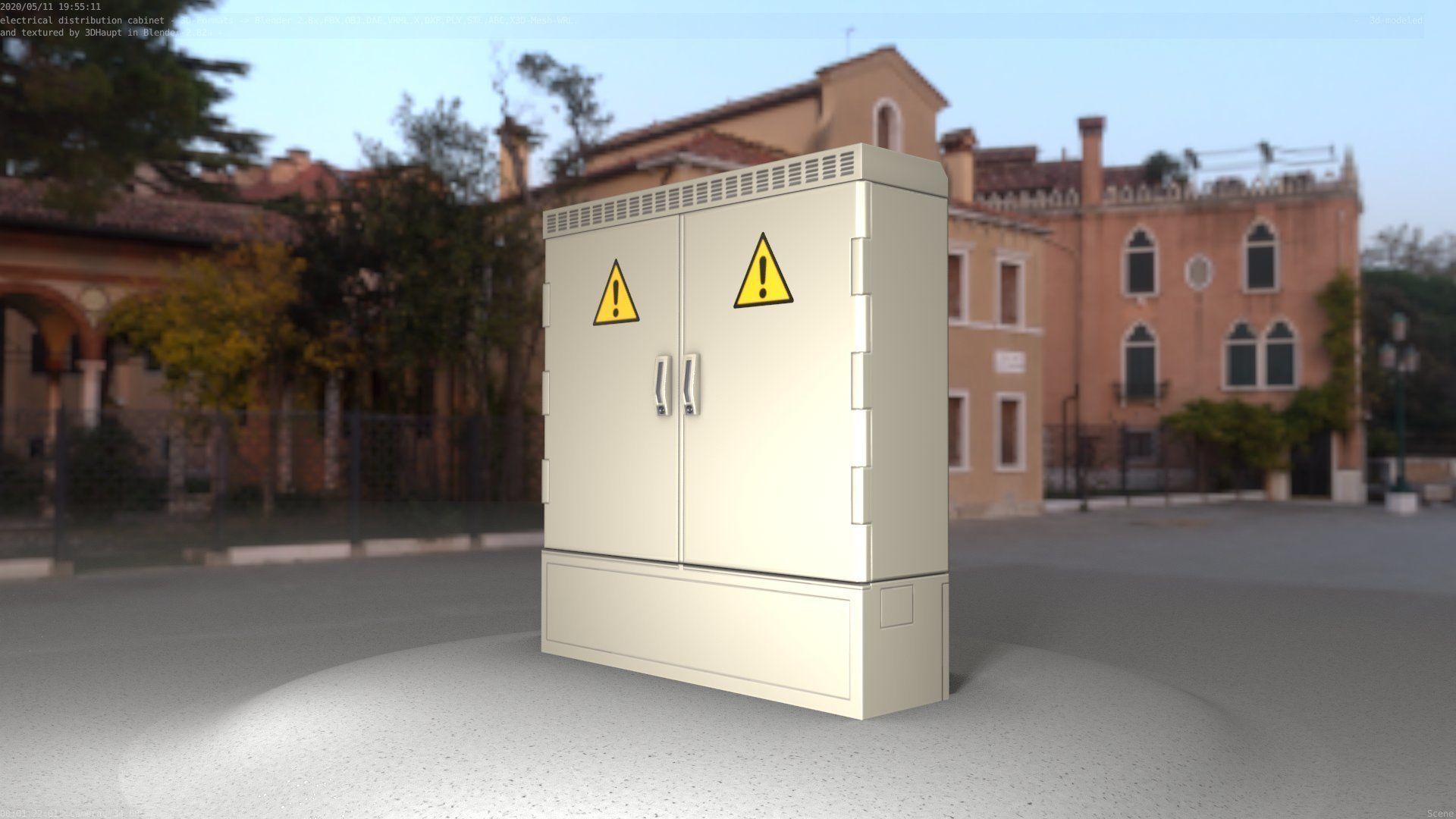 Electrical Distribution Cabinet 20 Low-poly 3D model_69