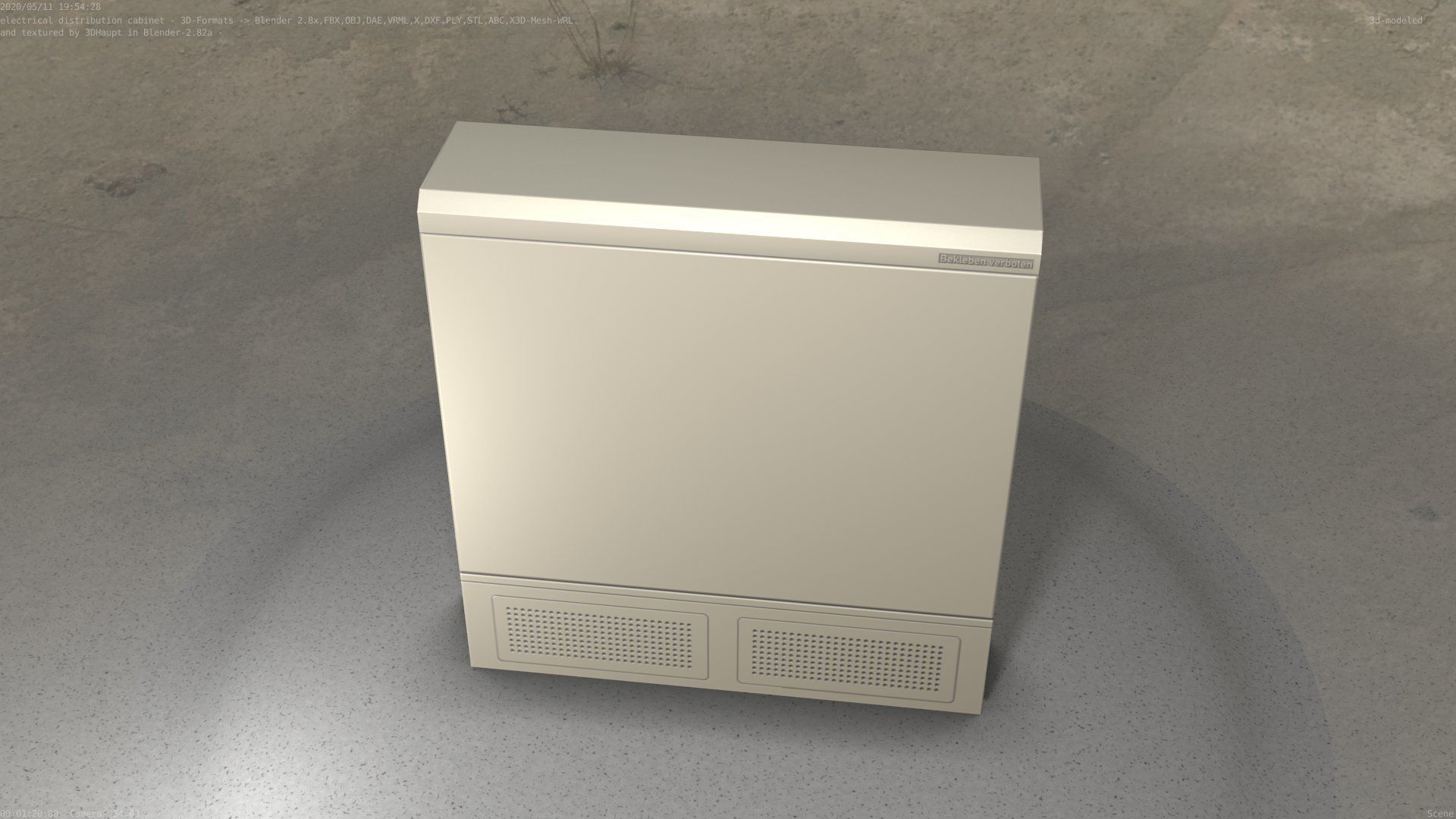 Electrical Distribution Cabinet 20 Low-poly 3D model_31