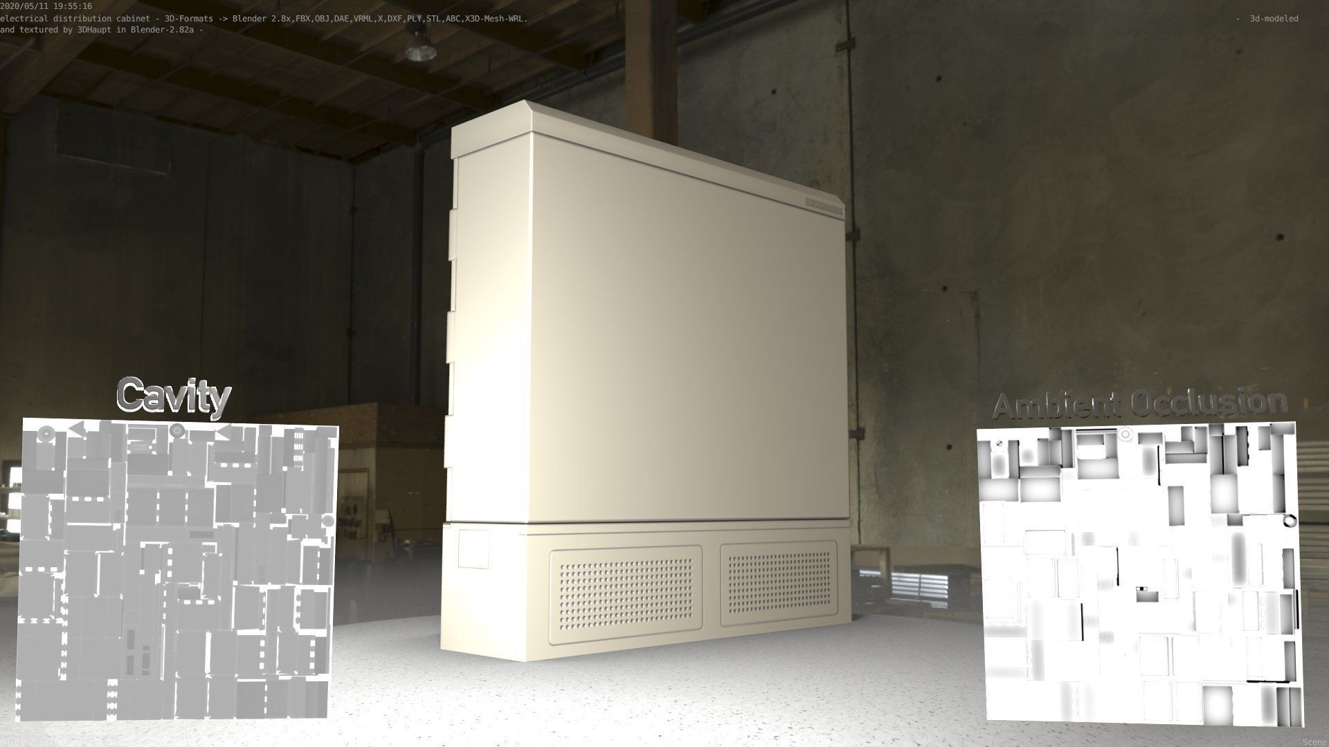 Electrical Distribution Cabinet 20 Low-poly 3D model_75