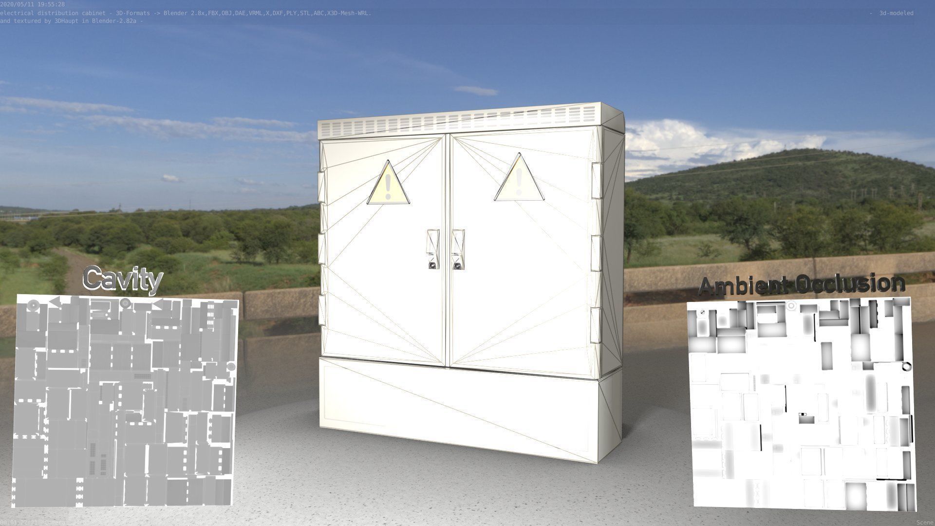 Electrical Distribution Cabinet 20 Low-poly 3D model_89