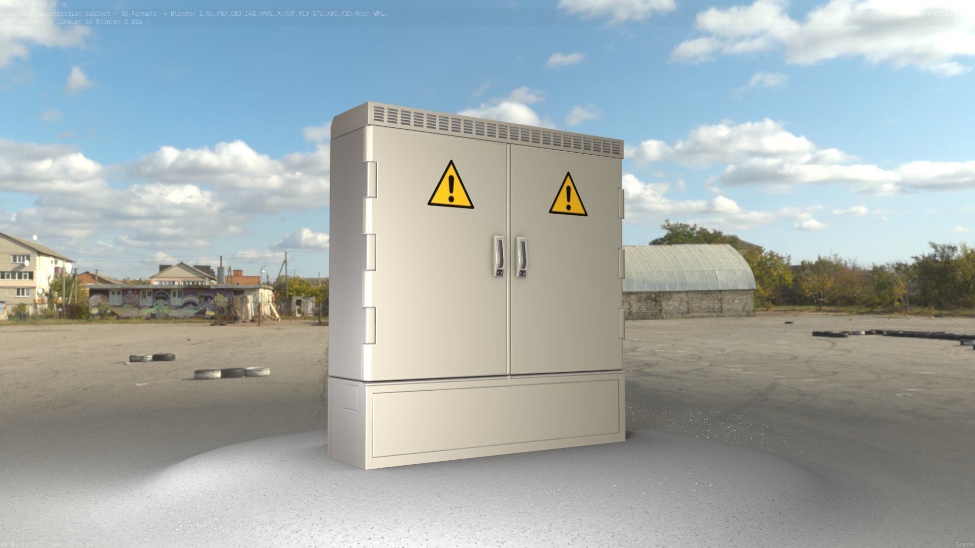 Electrical Distribution Cabinet 20 Low-poly 3D model_66