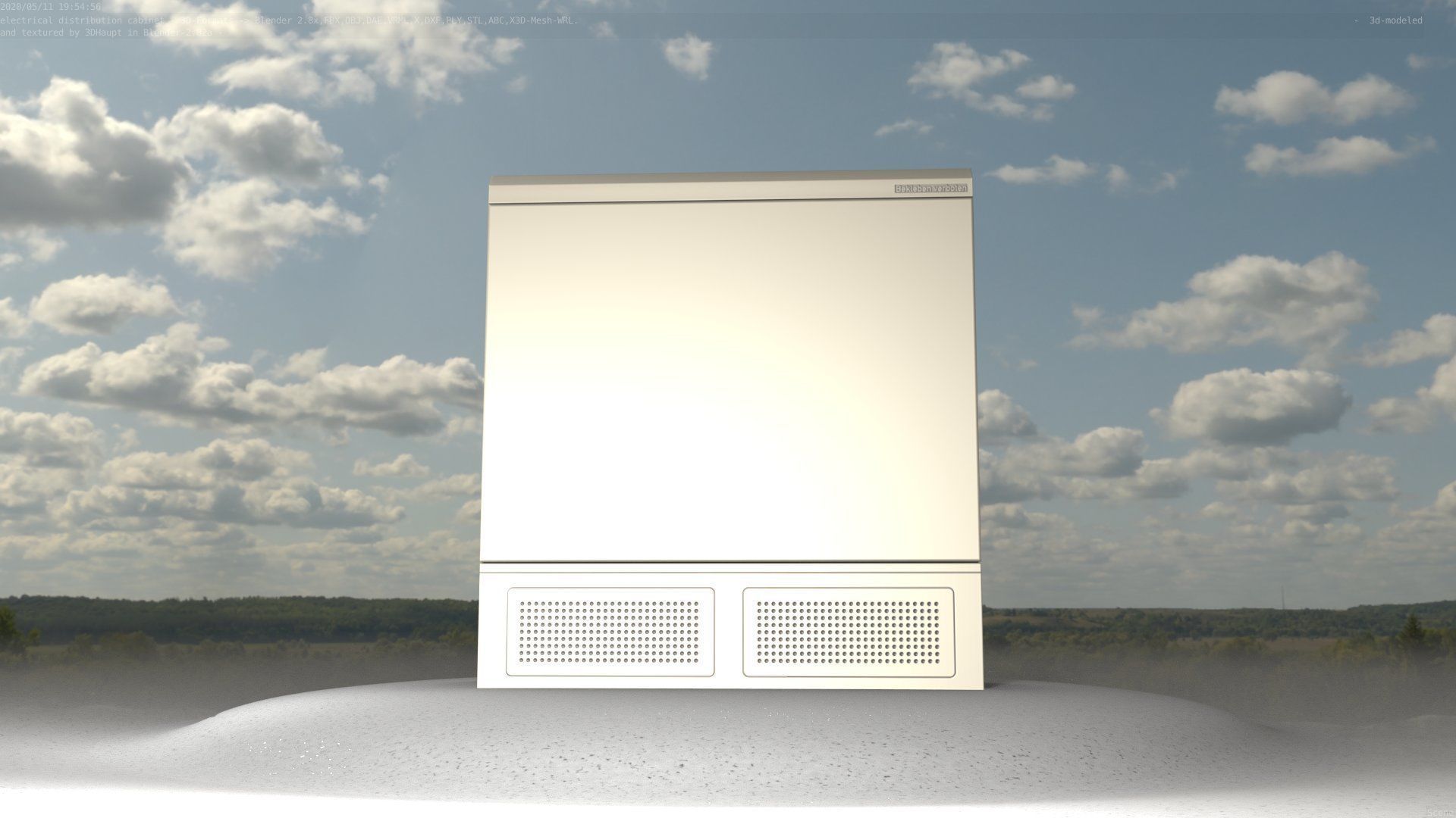 Electrical Distribution Cabinet 20 Low-poly 3D model_54