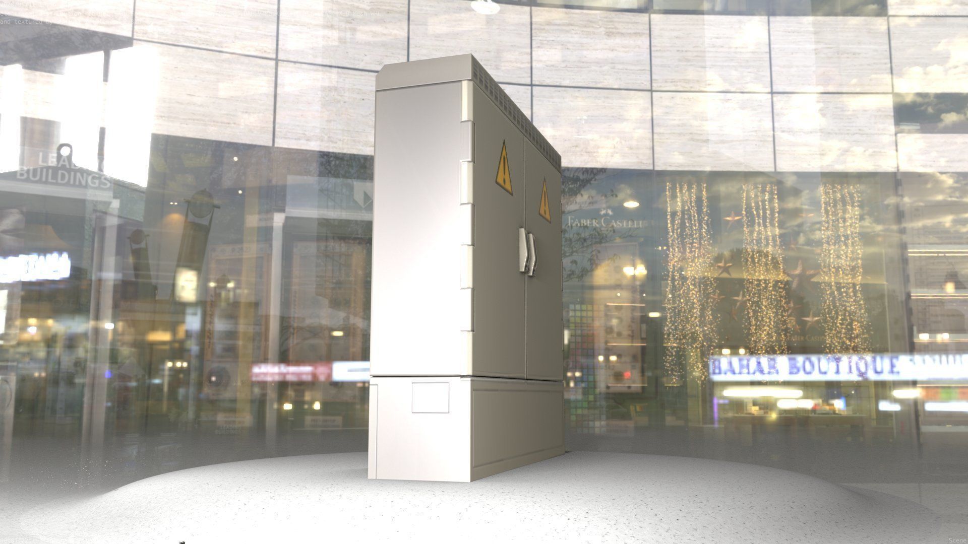 Electrical Distribution Cabinet 20 Low-poly 3D model_84