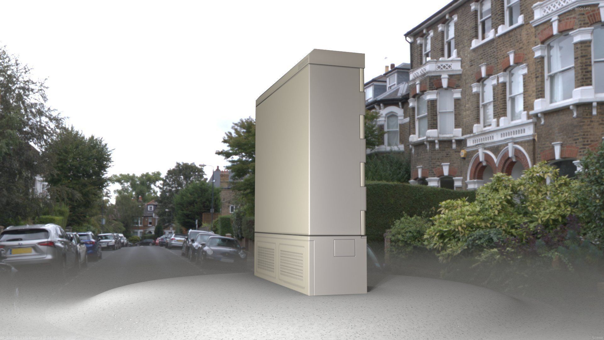 Electrical Distribution Cabinet 20 Low-poly 3D model_60