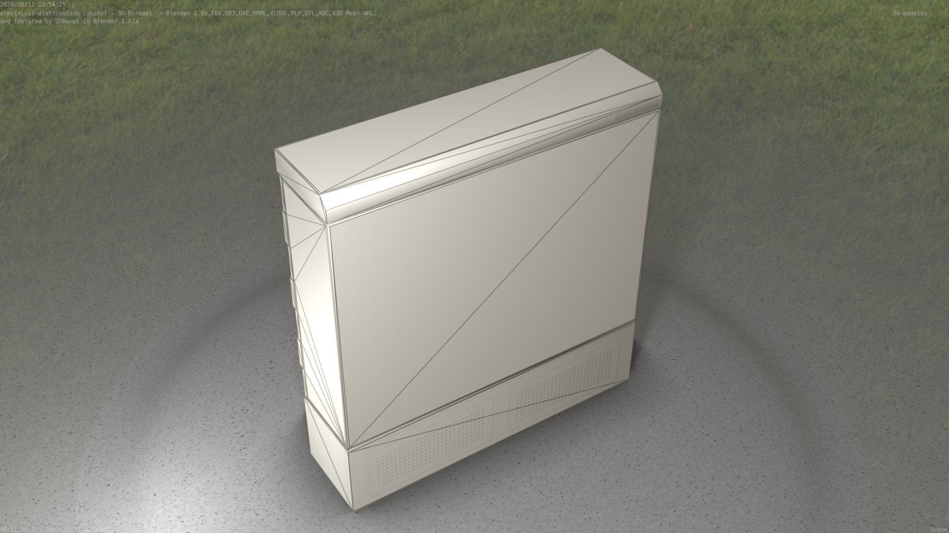 Electrical Distribution Cabinet 20 Low-poly 3D model_28