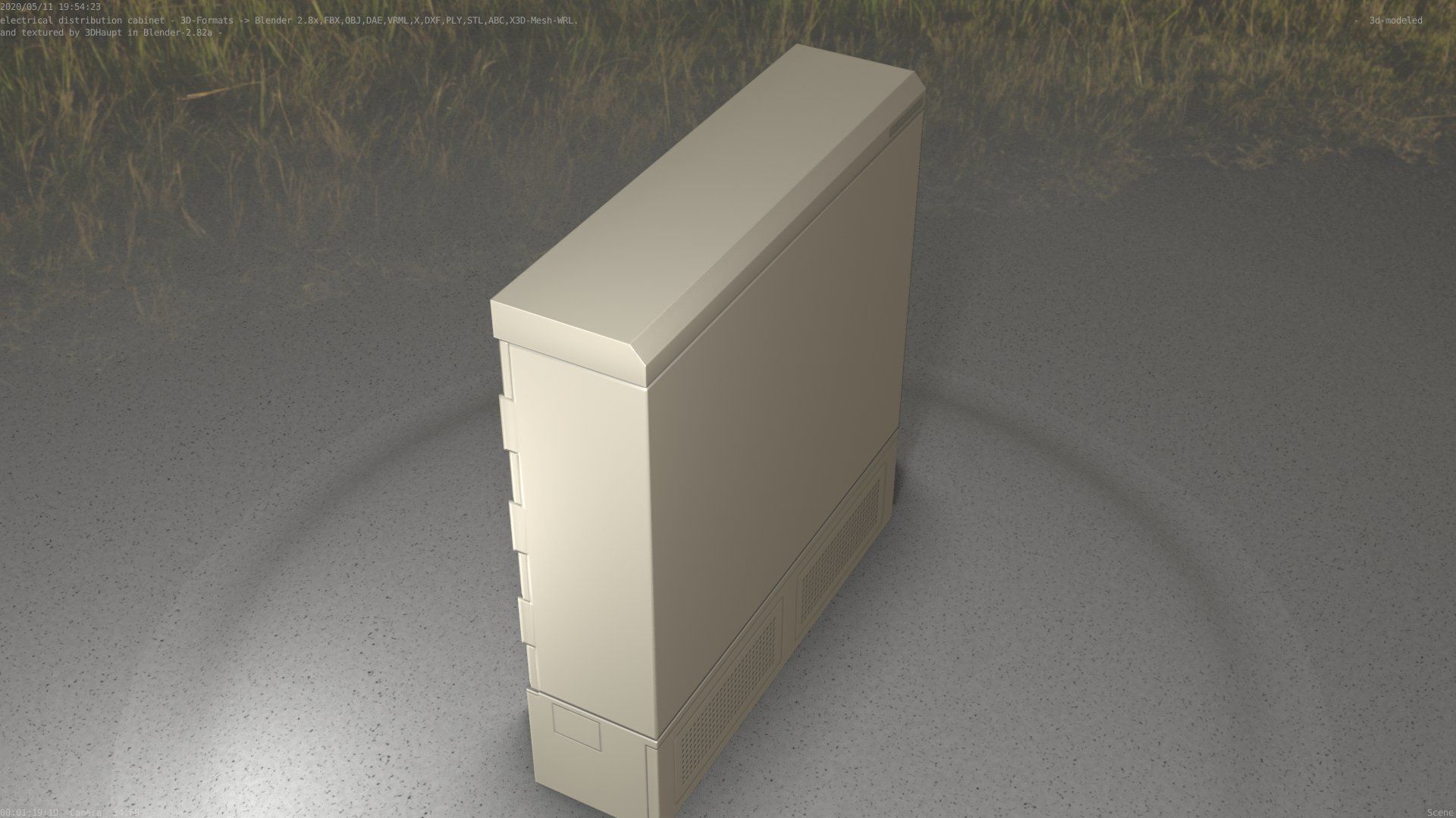 Electrical Distribution Cabinet 20 Low-poly 3D model_26