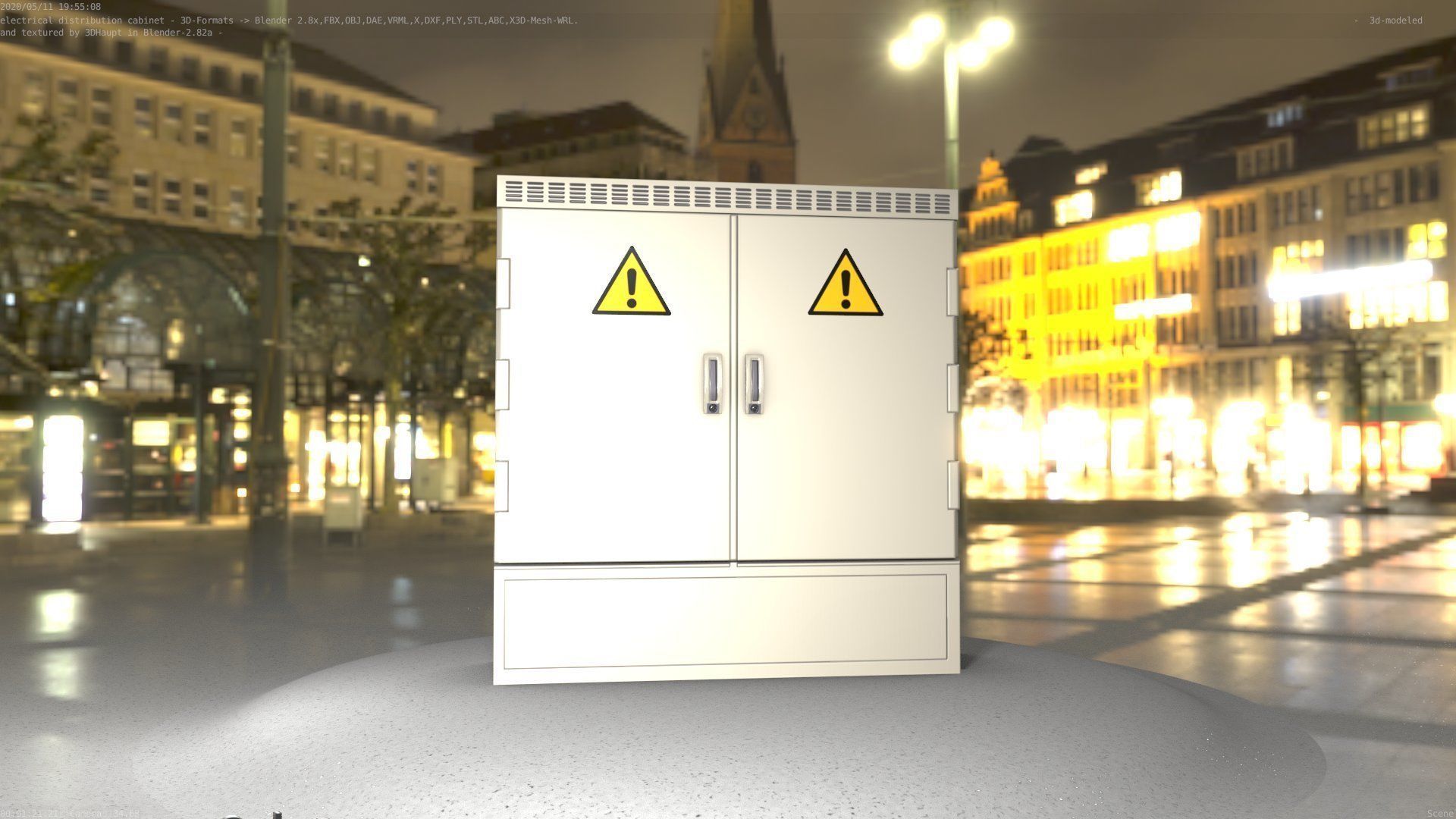 Electrical Distribution Cabinet 20 Low-poly 3D model_68