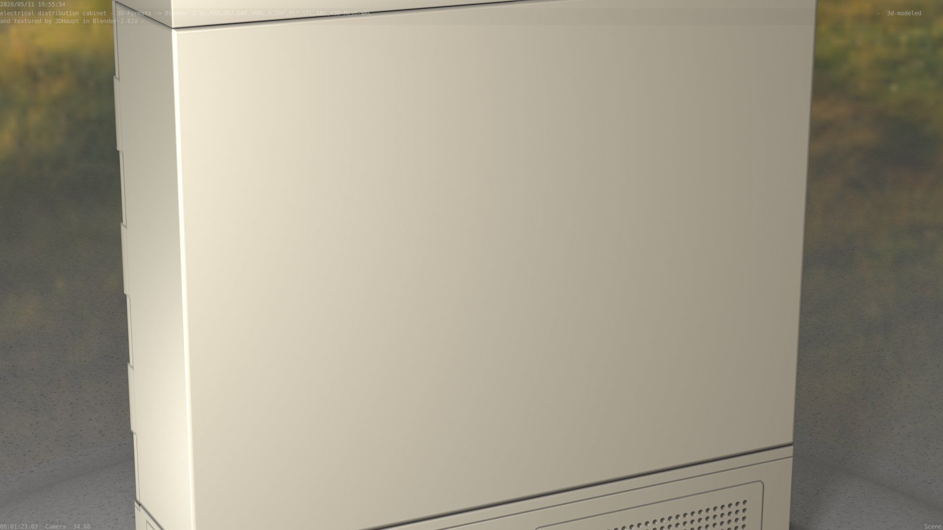 Electrical Distribution Cabinet 20 Low-poly 3D model_95