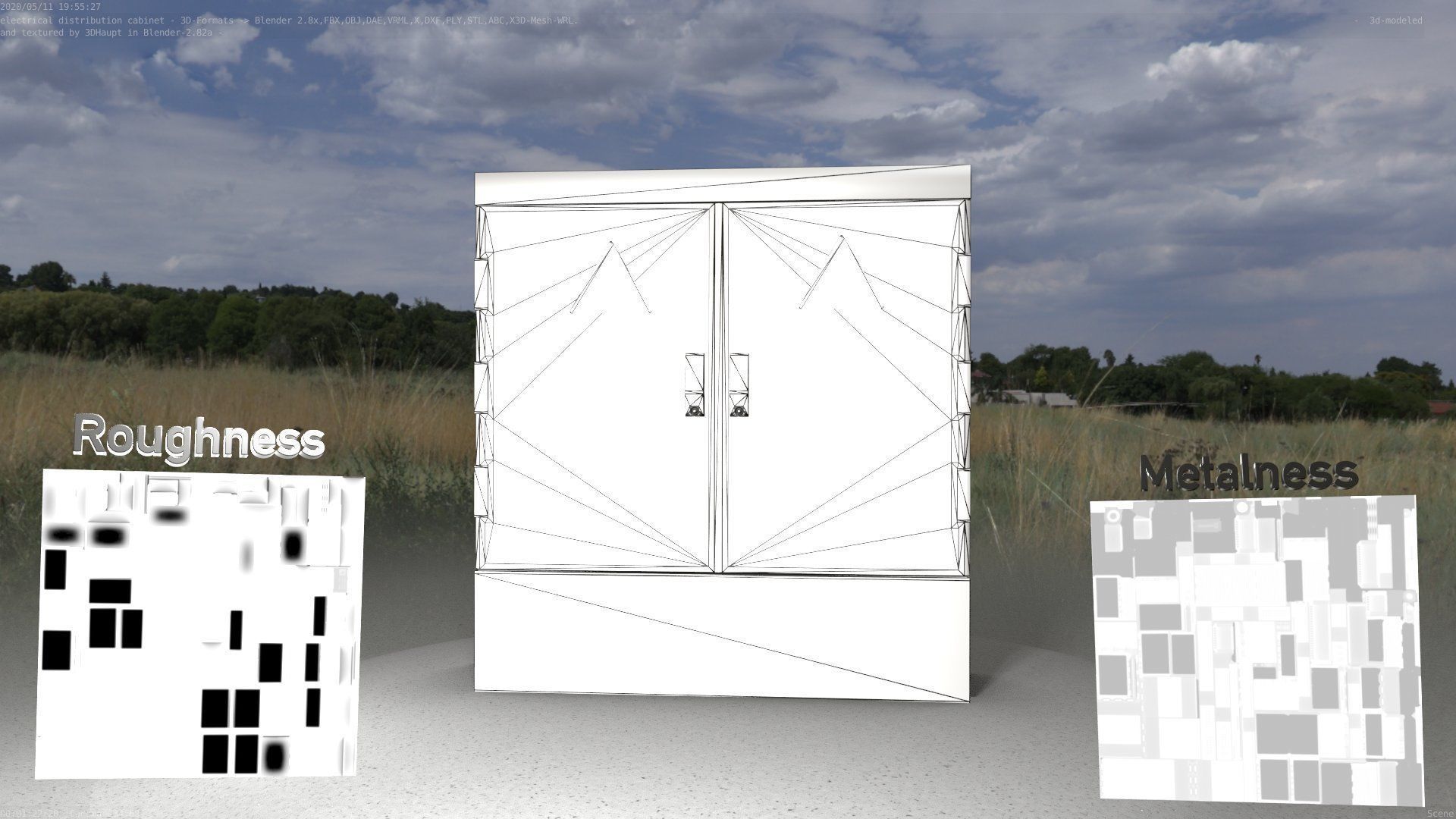 Electrical Distribution Cabinet 20 Low-poly 3D model_88