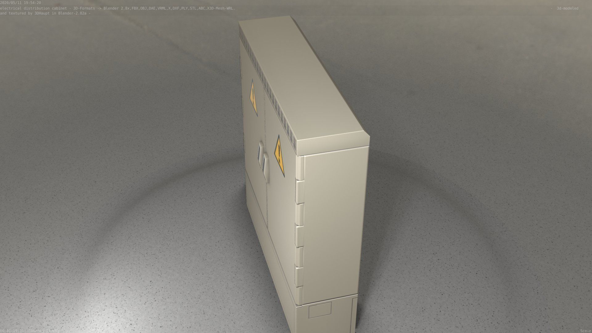 Electrical Distribution Cabinet 20 Low-poly 3D model_23