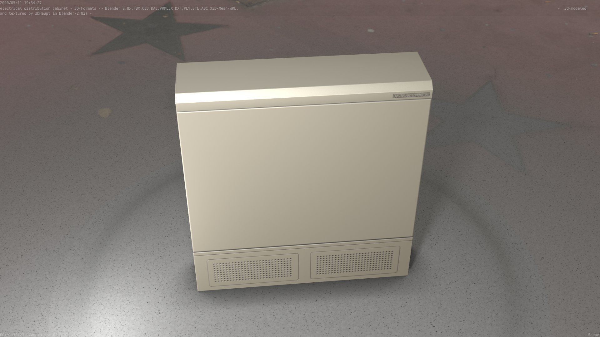 Electrical Distribution Cabinet 20 Low-poly 3D model_30