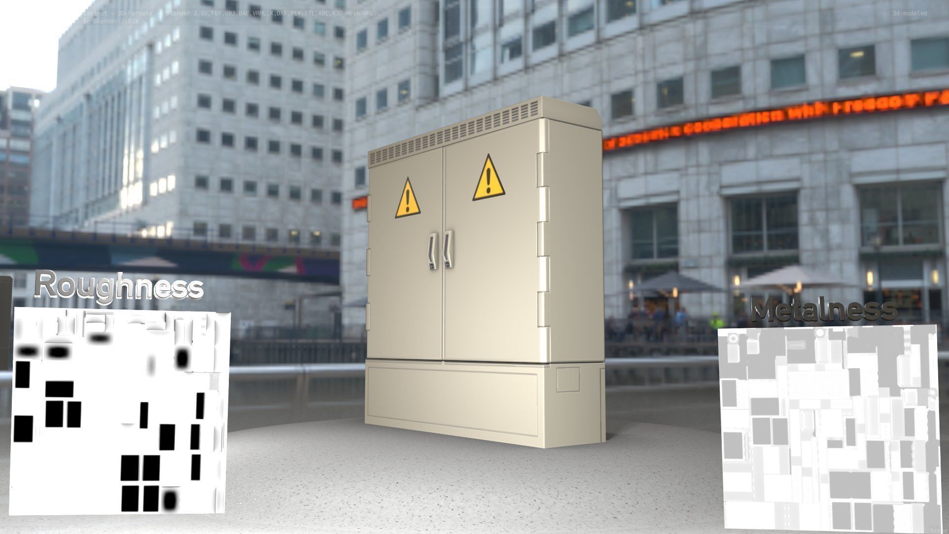 Electrical Distribution Cabinet 20 Low-poly 3D model_10