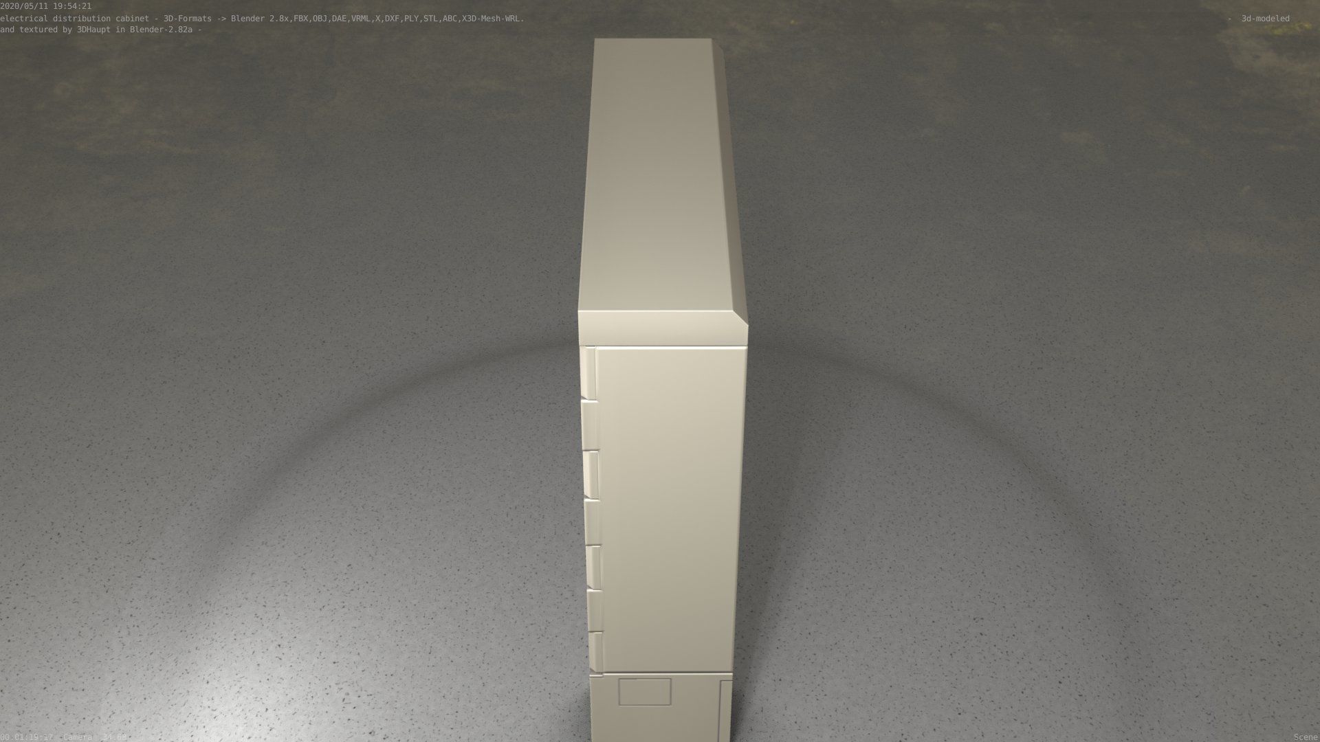 Electrical Distribution Cabinet 20 Low-poly 3D model_24