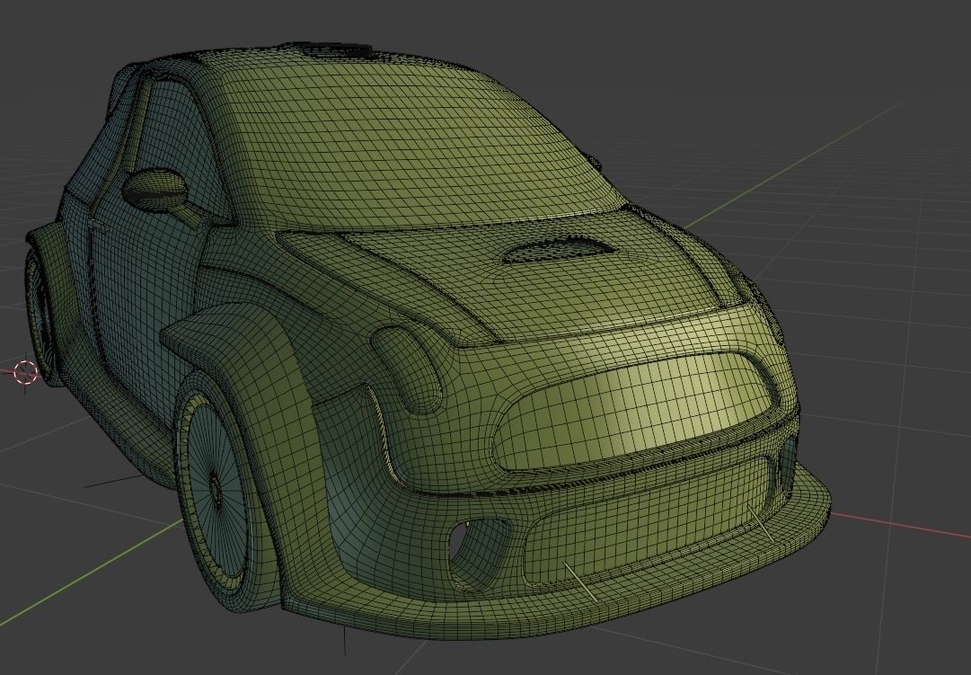 Pocket Rocket - game-ready car model Low-poly 3D model_7