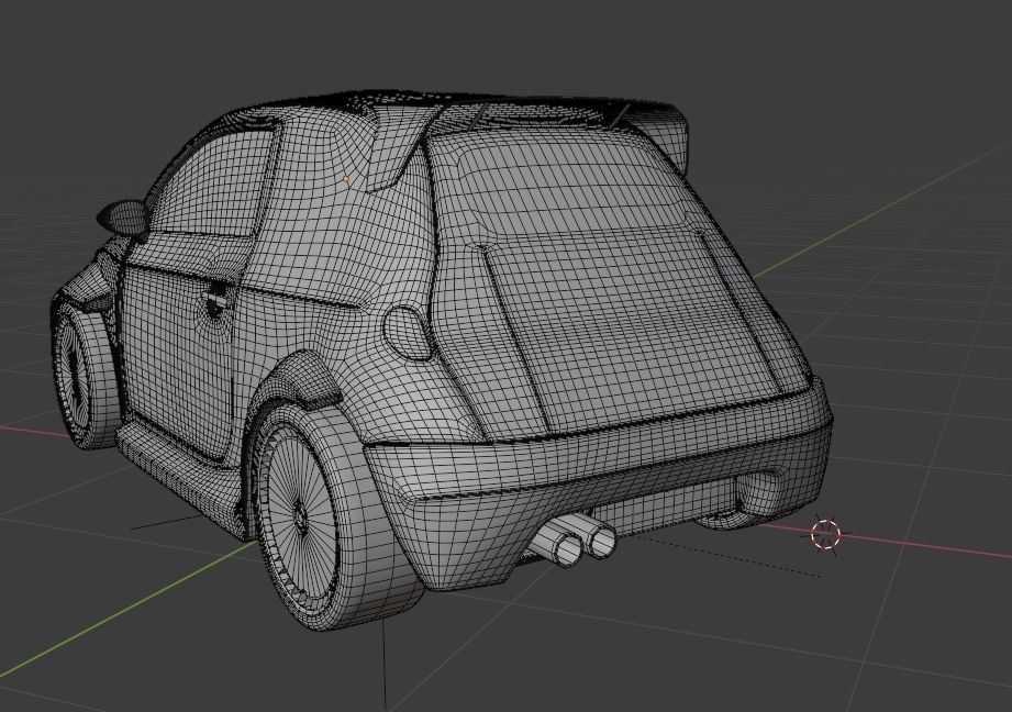 Pocket Rocket - game-ready car model Low-poly 3D model_6
