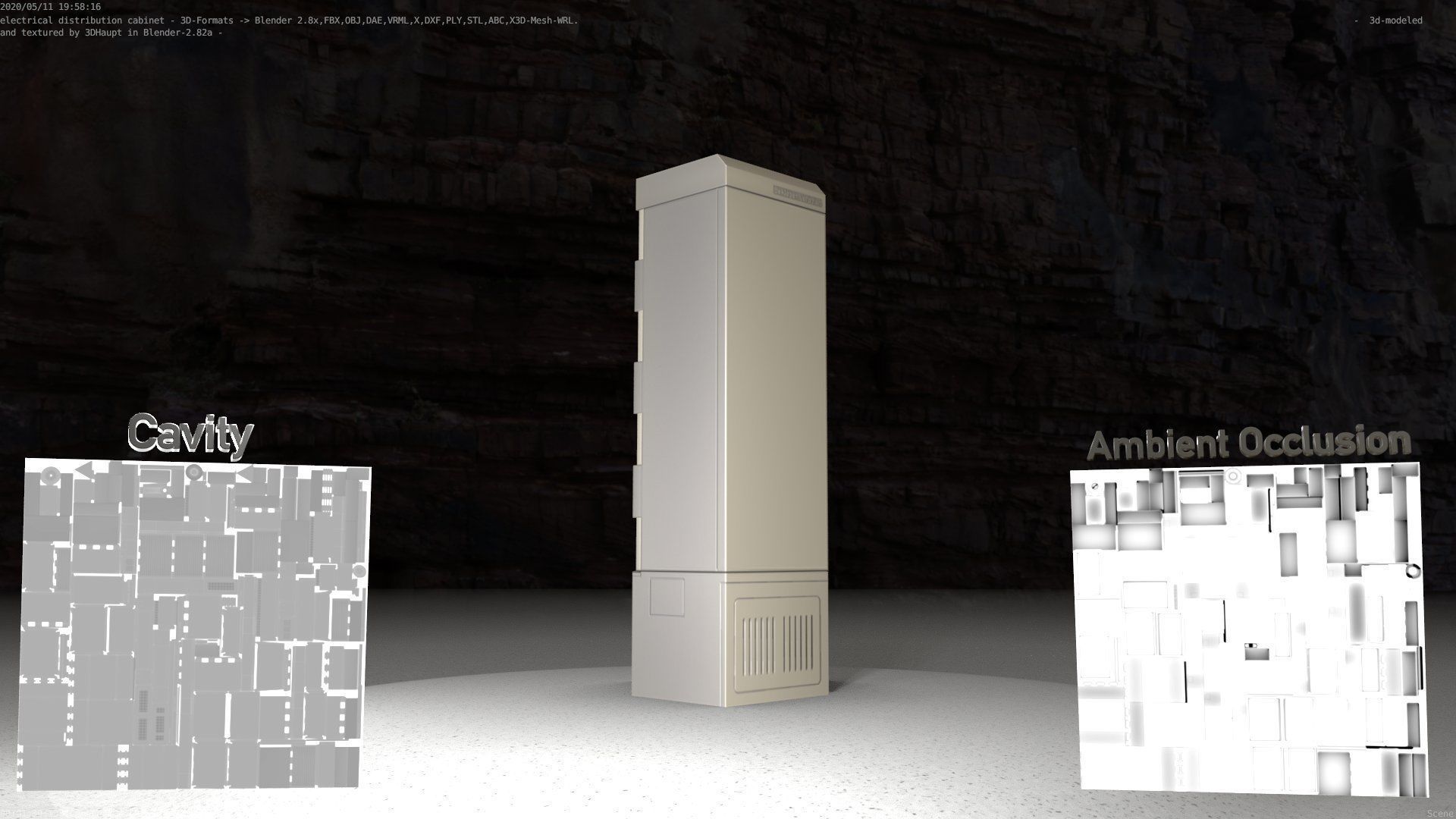 Electrical Distribution Cabinet 22 Low-poly 3D model_74