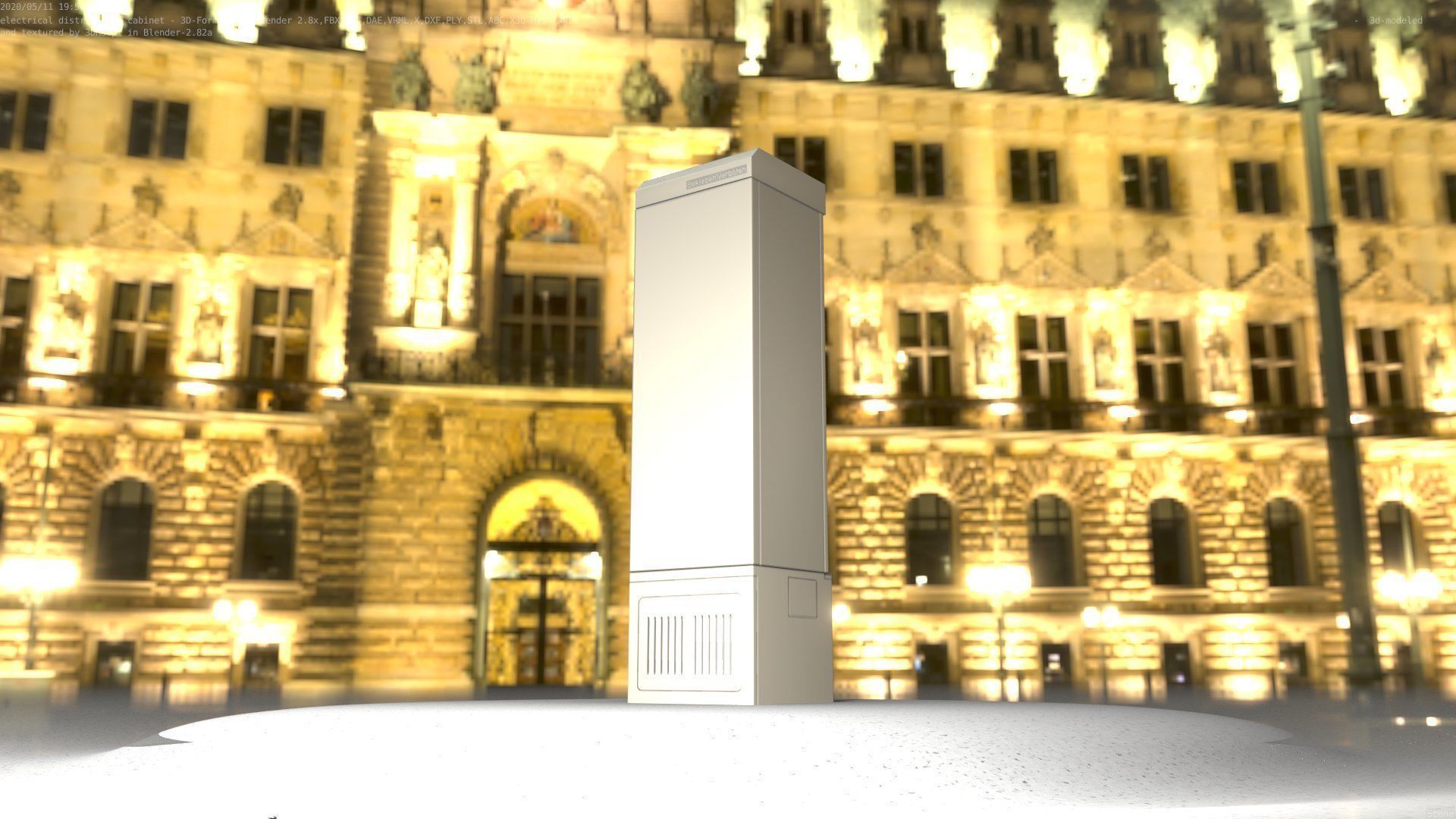 Electrical Distribution Cabinet 22 Low-poly 3D model_79