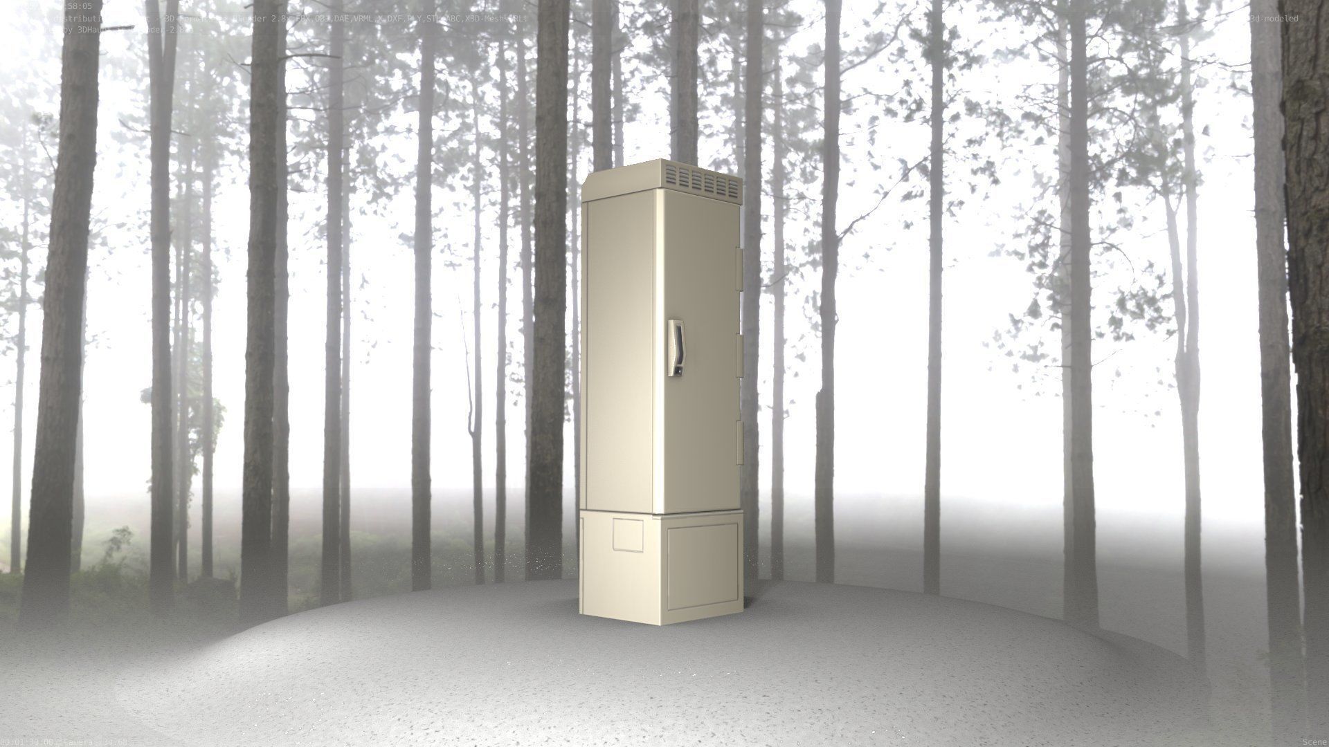 Electrical Distribution Cabinet 22 Low-poly 3D model_67