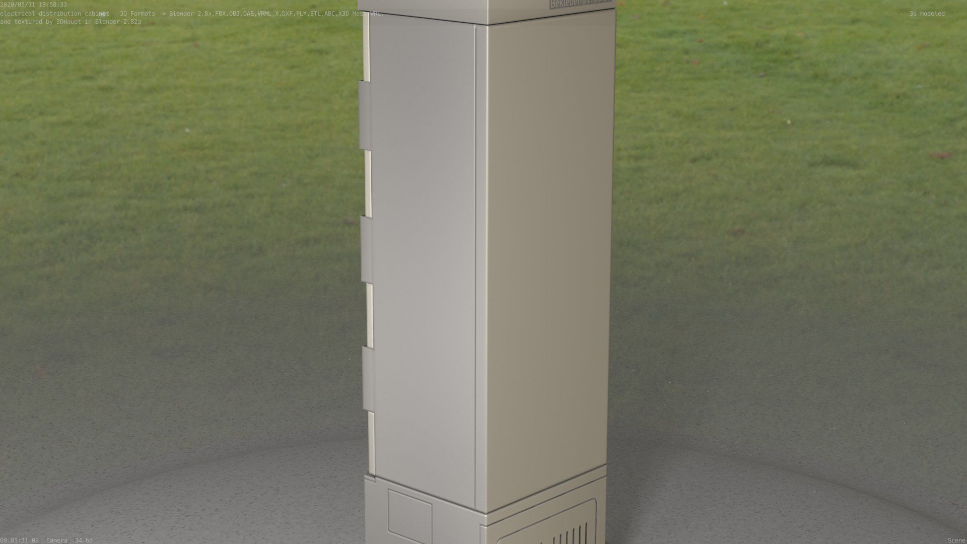 Electrical Distribution Cabinet 22 Low-poly 3D model_93