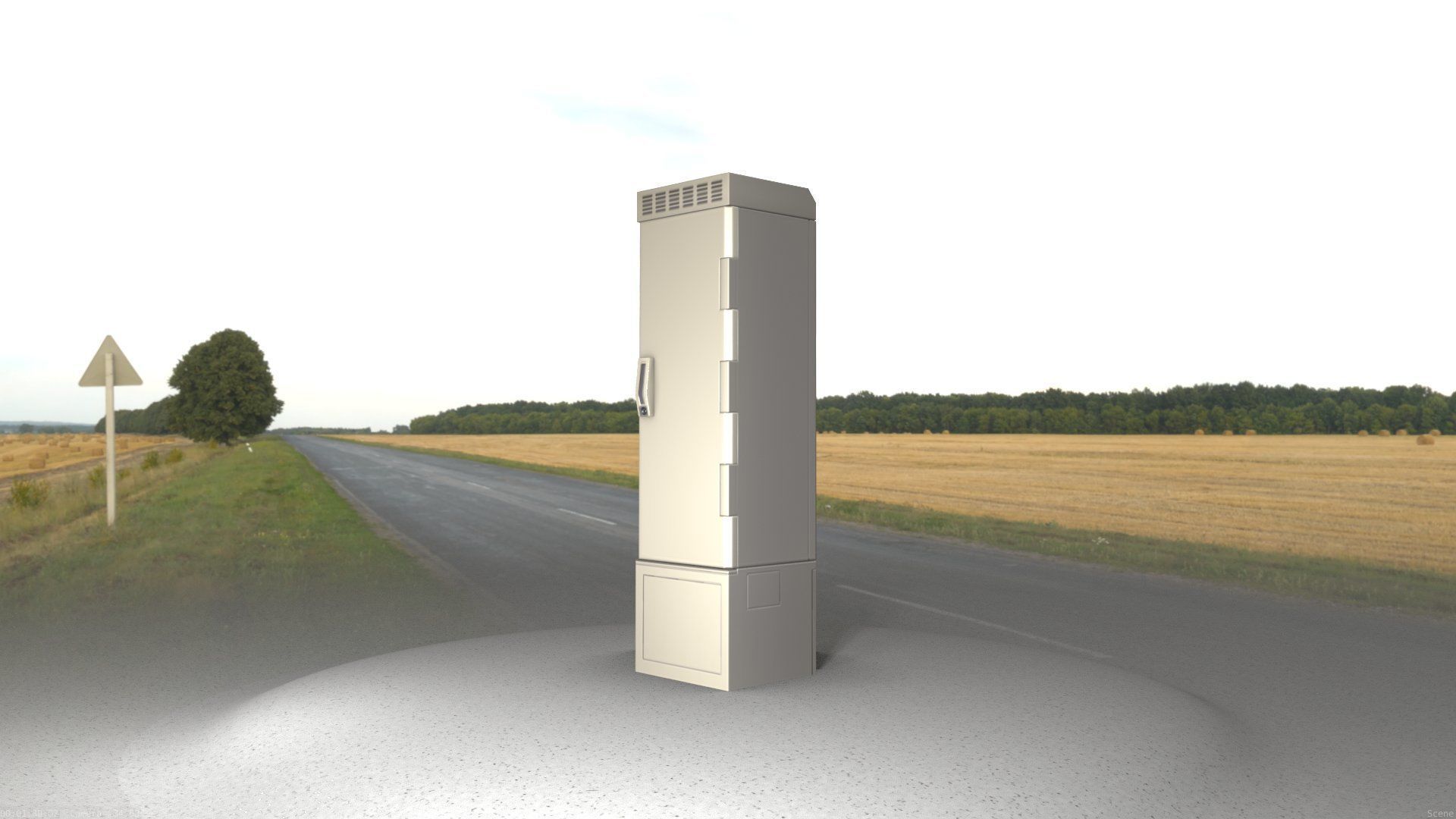 Electrical Distribution Cabinet 22 Low-poly 3D model_9