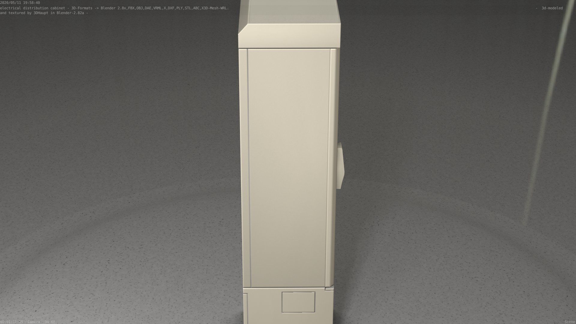 Electrical Distribution Cabinet 22 Low-poly 3D model_100