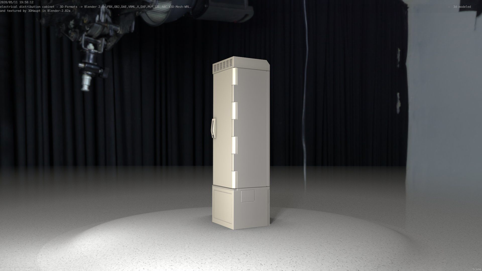 Electrical Distribution Cabinet 22 Low-poly 3D model_69