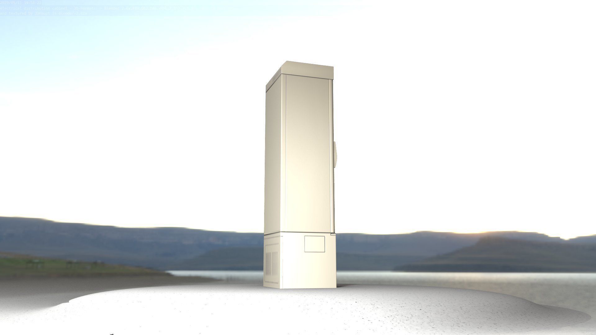 Electrical Distribution Cabinet 22 Low-poly 3D model_81