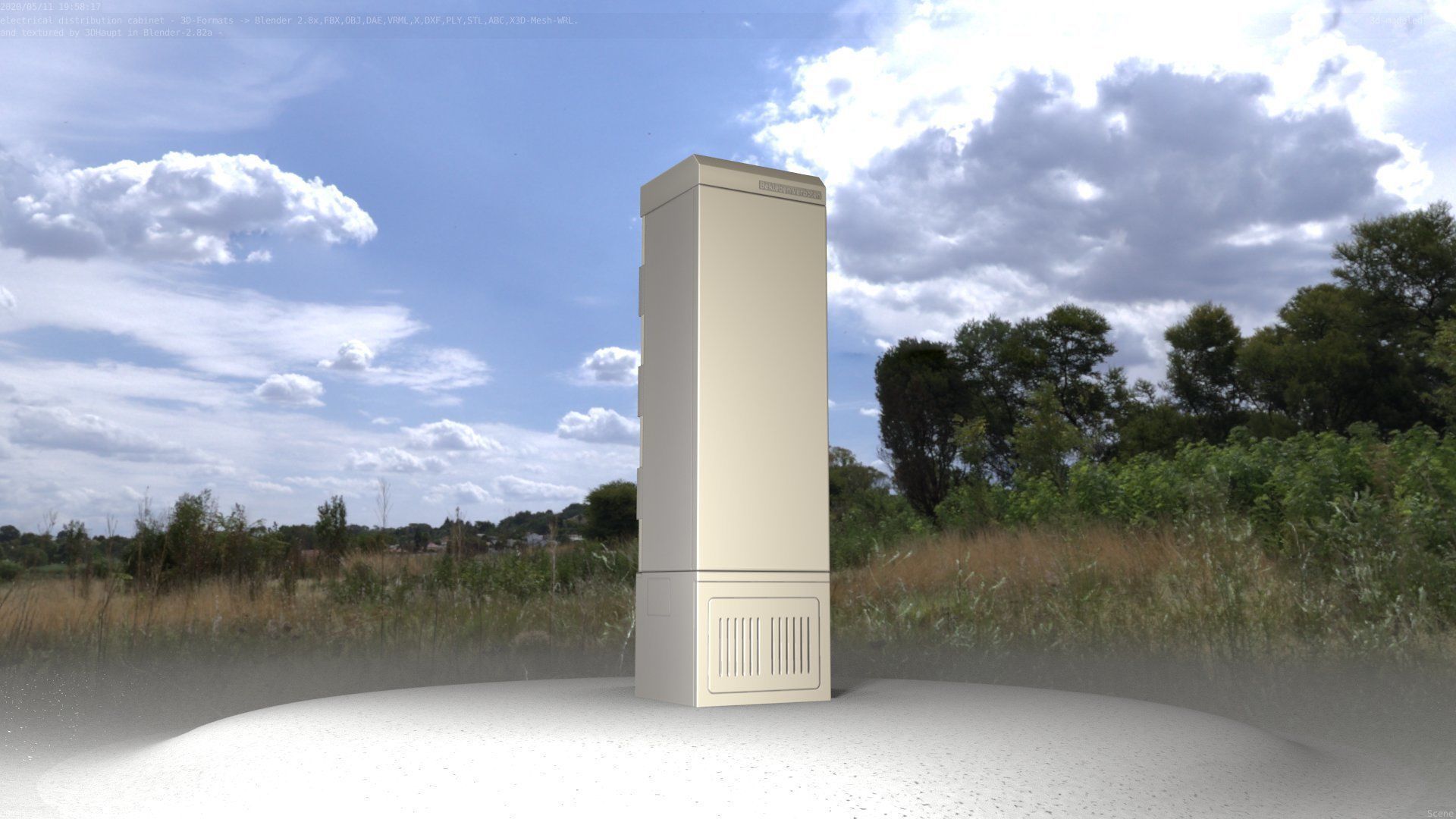 Electrical Distribution Cabinet 22 Low-poly 3D model_75