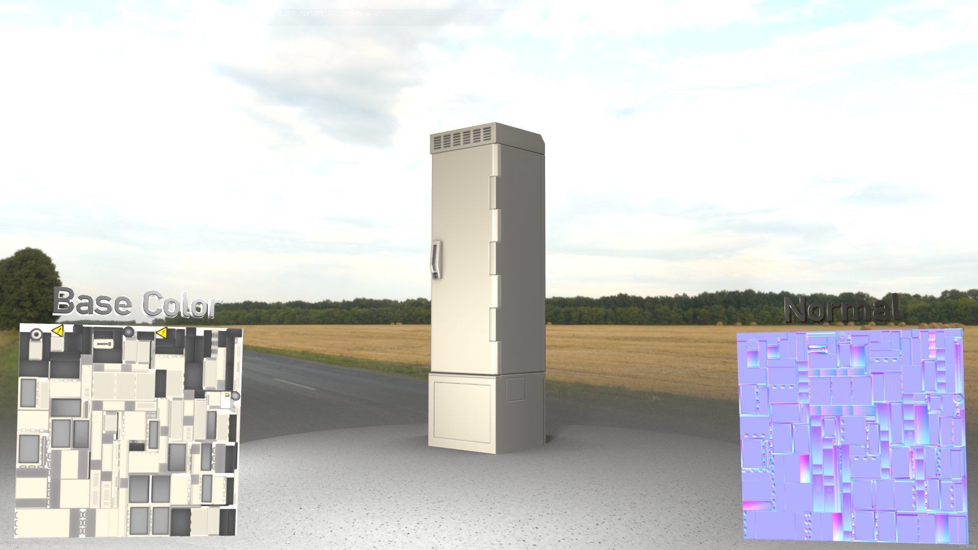 Electrical Distribution Cabinet 22 Low-poly 3D model_42