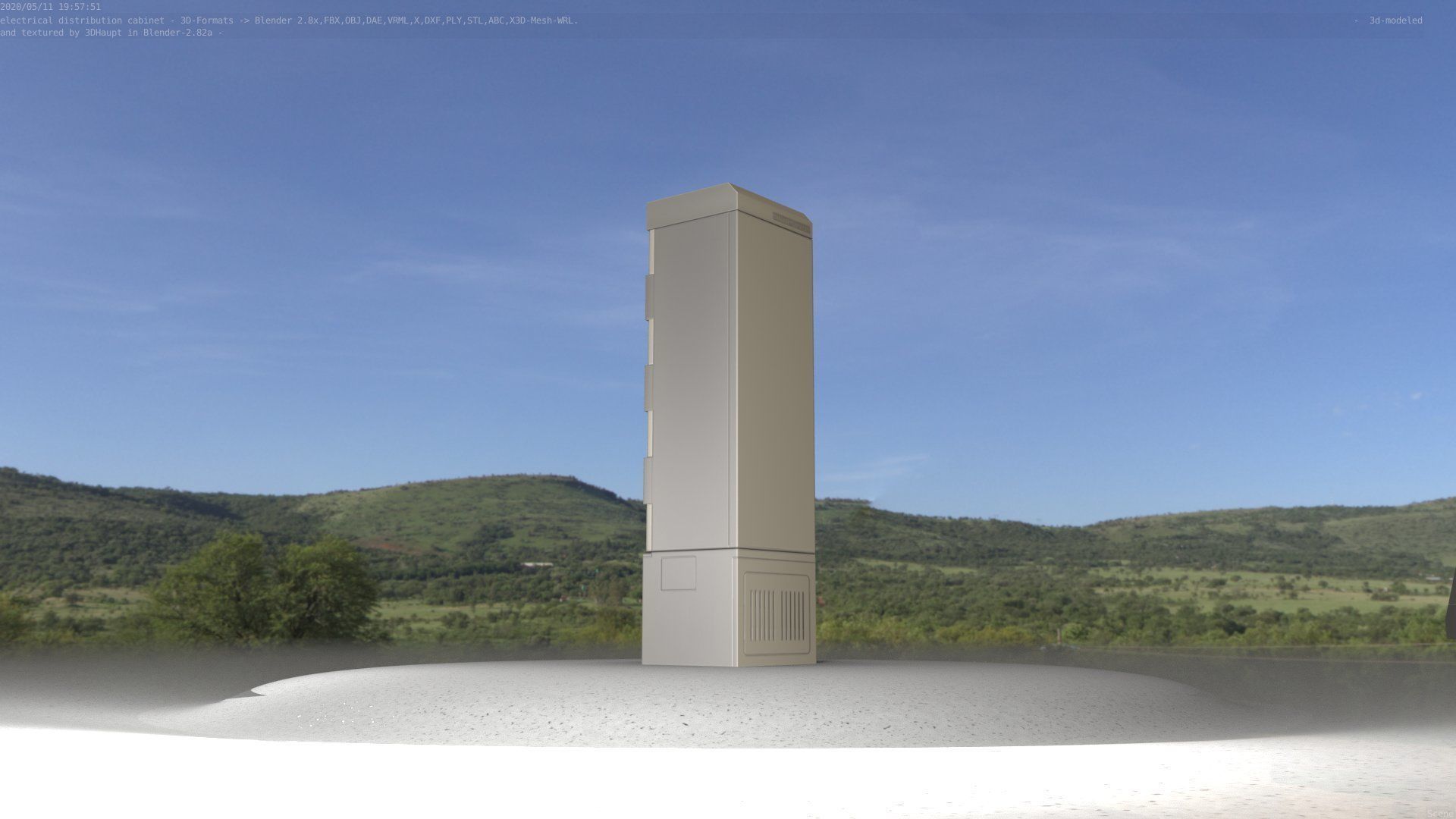 Electrical Distribution Cabinet 22 Low-poly 3D model_50