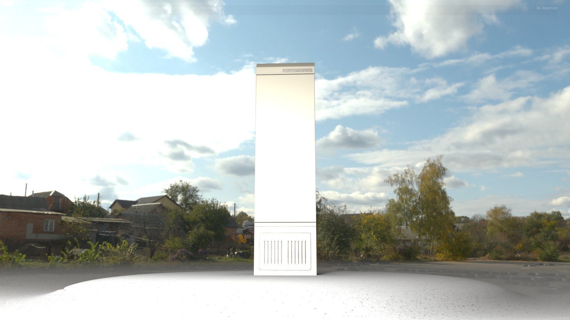 Electrical Distribution Cabinet 22 Low-poly 3D model_77