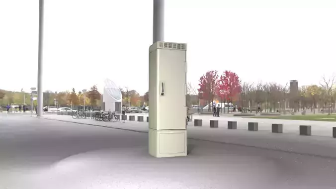 Electrical Distribution Cabinet 22 Low-poly 3D model