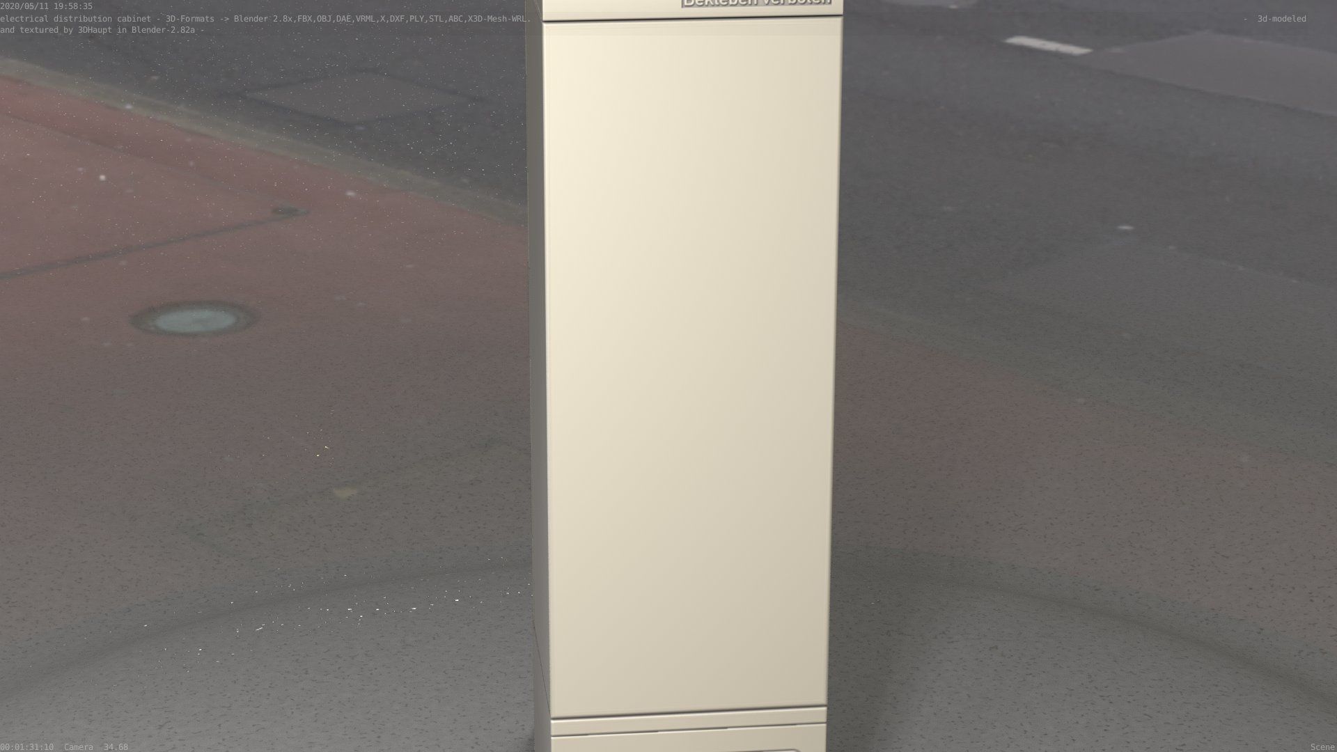 Electrical Distribution Cabinet 22 Low-poly 3D model_95