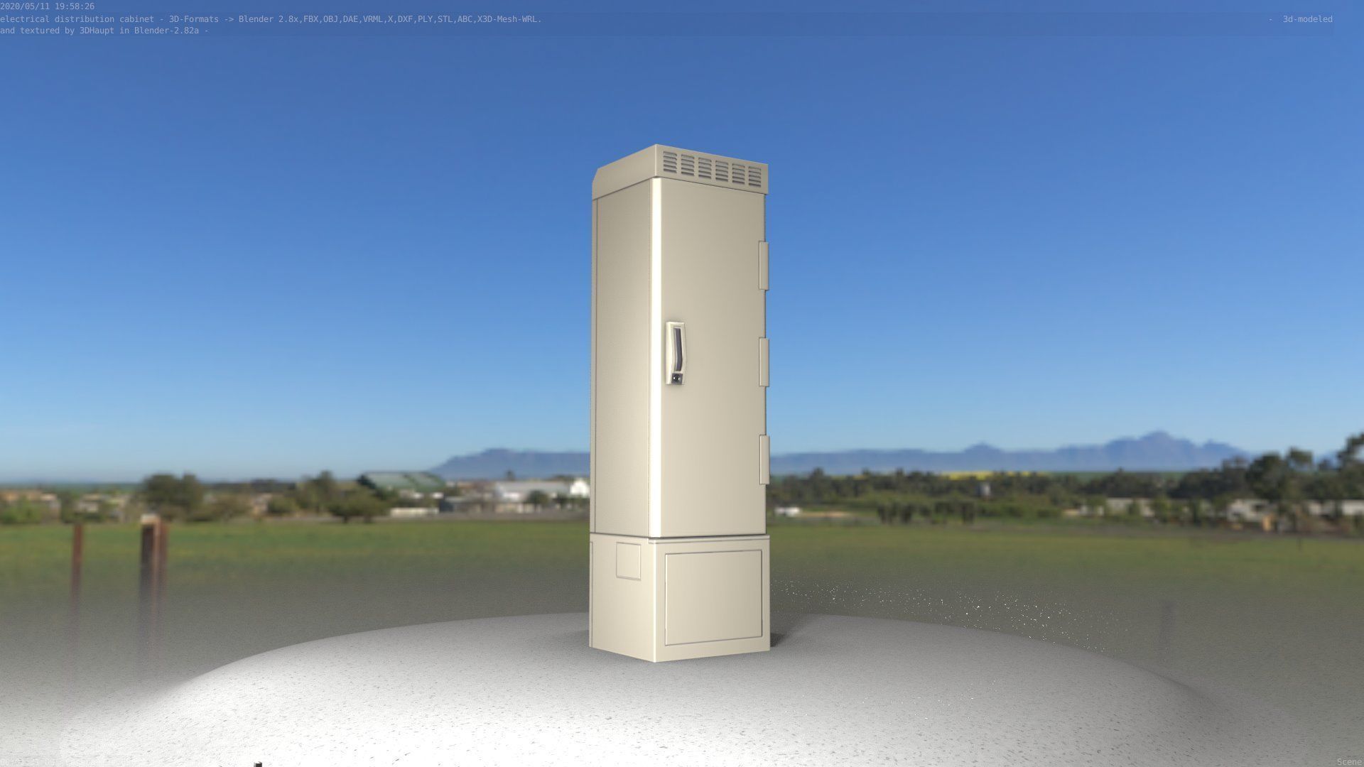 Electrical Distribution Cabinet 22 Low-poly 3D model_85