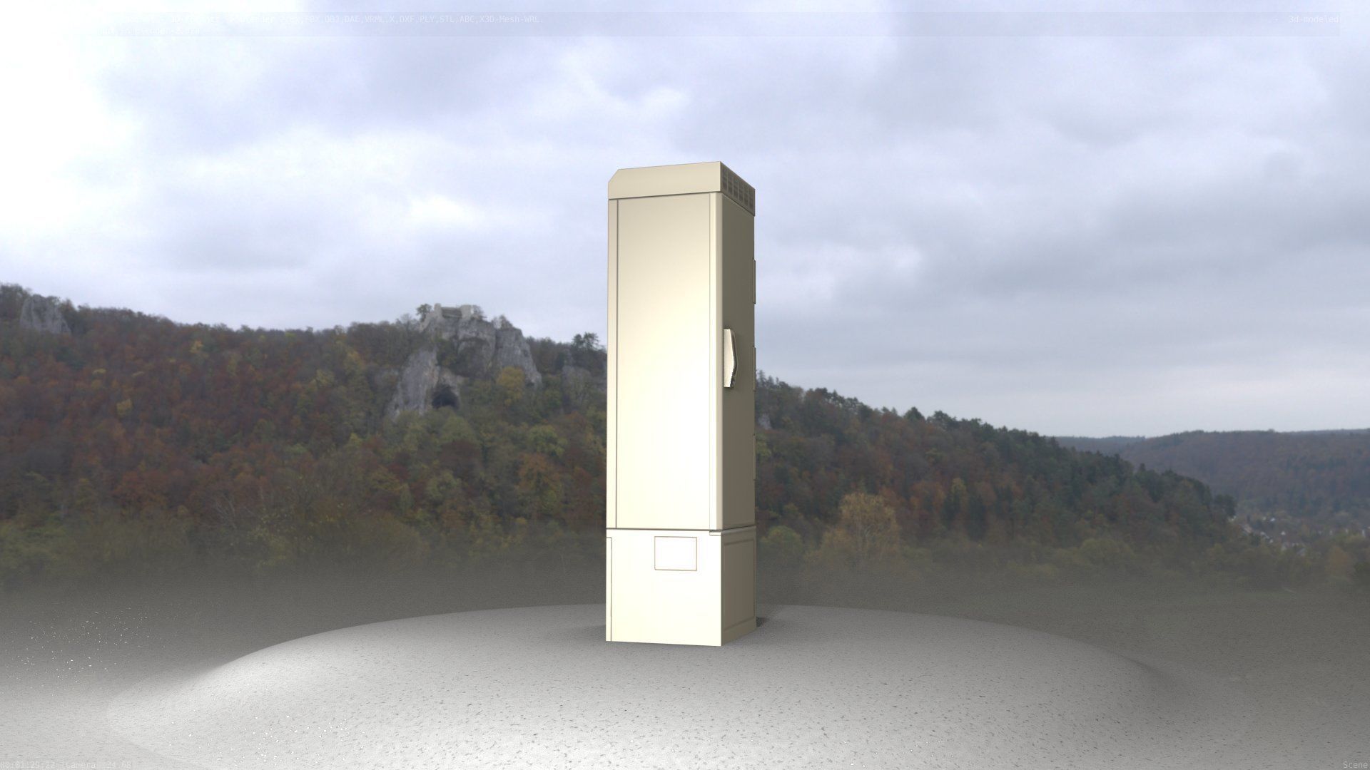 Electrical Distribution Cabinet 22 Low-poly 3D model_65